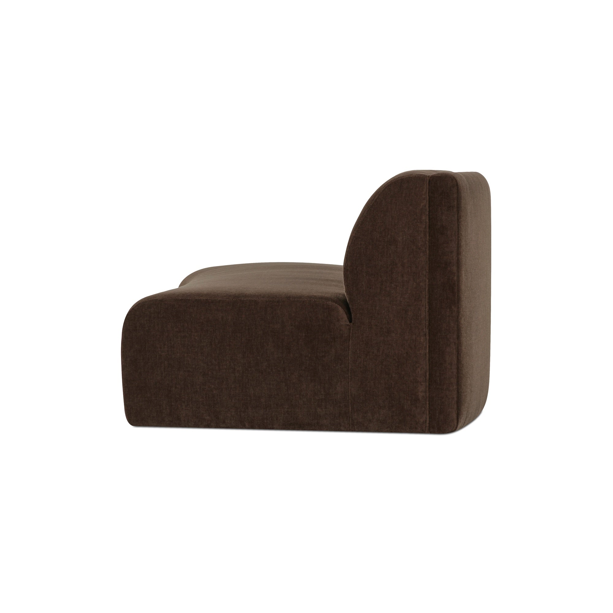 Naomi Concave Sofa Dark Brown - Central Designs