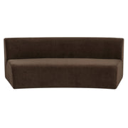 Naomi Concave Sofa Dark Brown - Central Designs