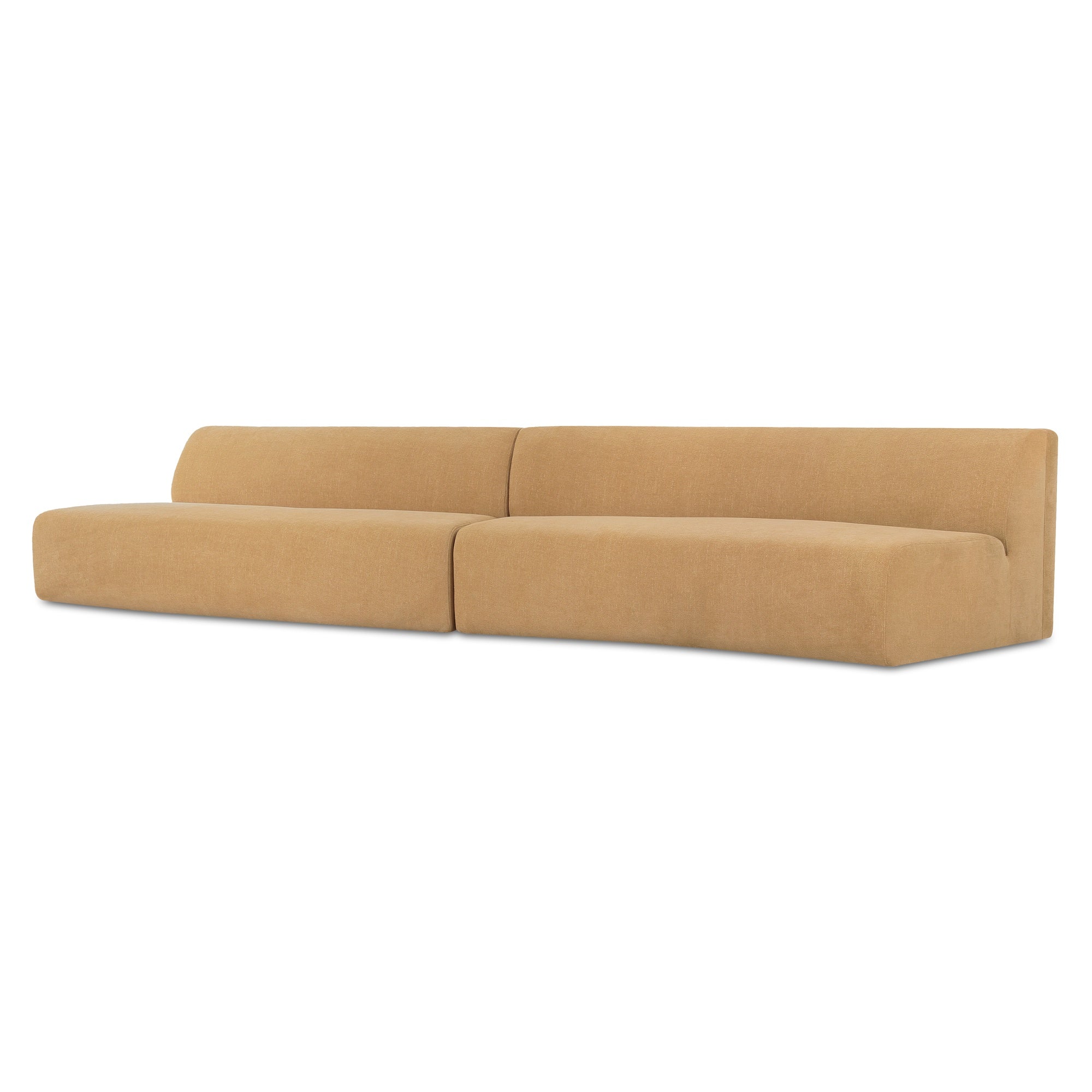 Naomi 2 Piece Wave Modular Sectional Golden Yellow - Central Designs