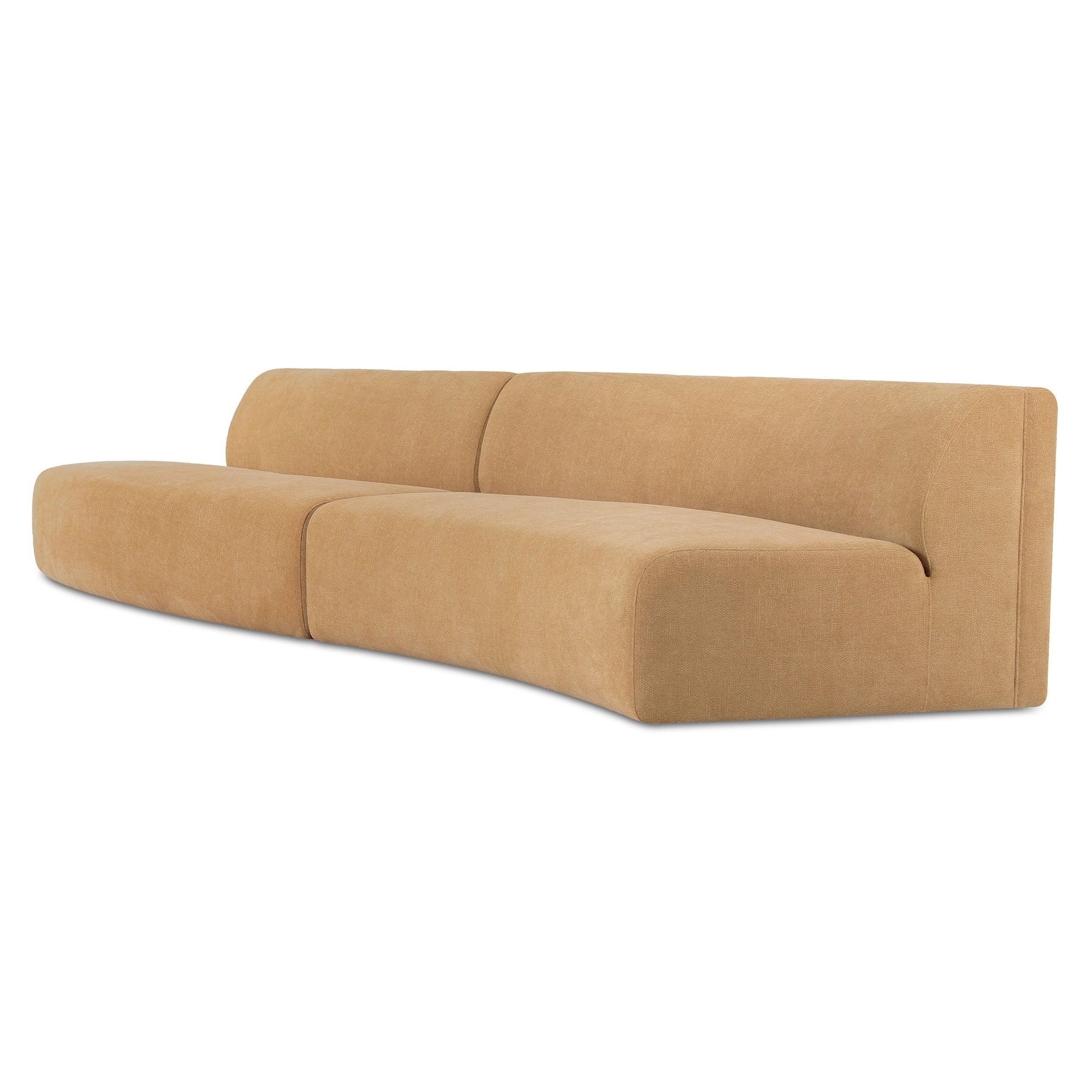 Naomi 2 Piece Wave Modular Sectional Golden Yellow - Central Designs