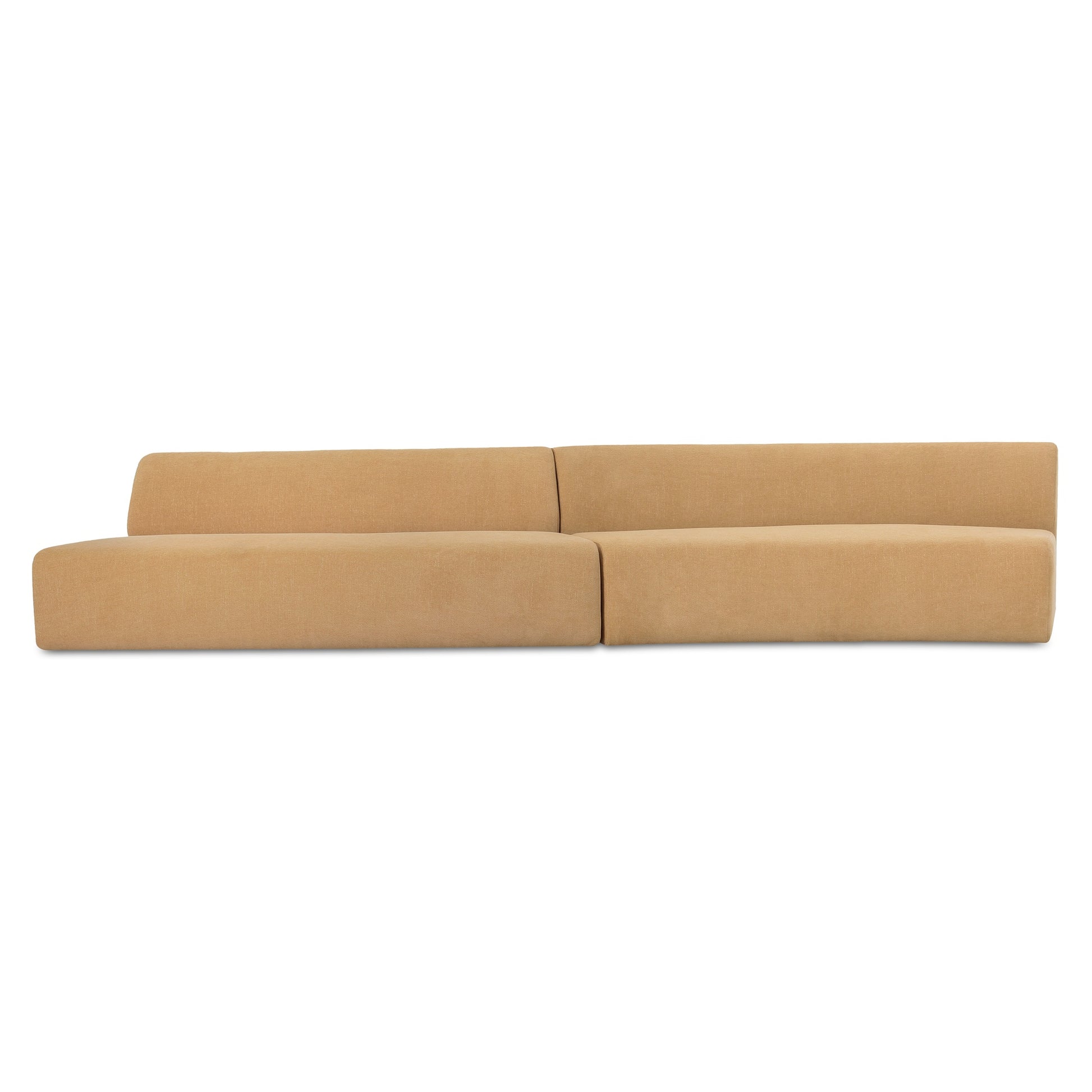 Naomi 2 Piece Wave Modular Sectional Golden Yellow - Central Designs