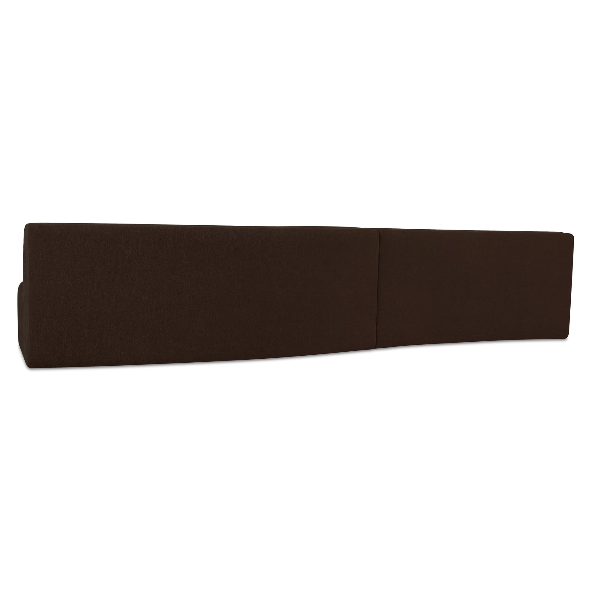 Naomi 2 Piece Wave Modular Sectional Dark Brown - Central Designs