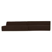 Naomi 2 Piece Wave Modular Sectional Dark Brown - Central Designs