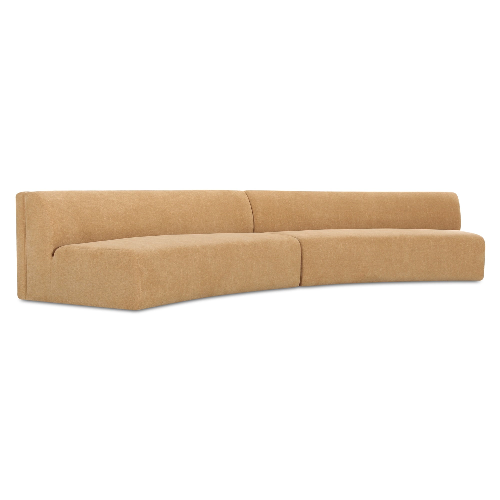 Naomi 2 Piece Concave Modular Sectional Golden Yellow - Central Designs