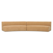 Naomi 2 Piece Concave Modular Sectional Golden Yellow - Central Designs