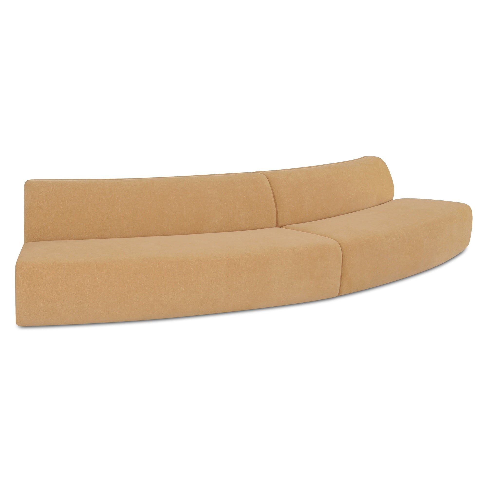 Naomi 2 Piece Convex Modular Sectional Golden Yellow - Central Designs