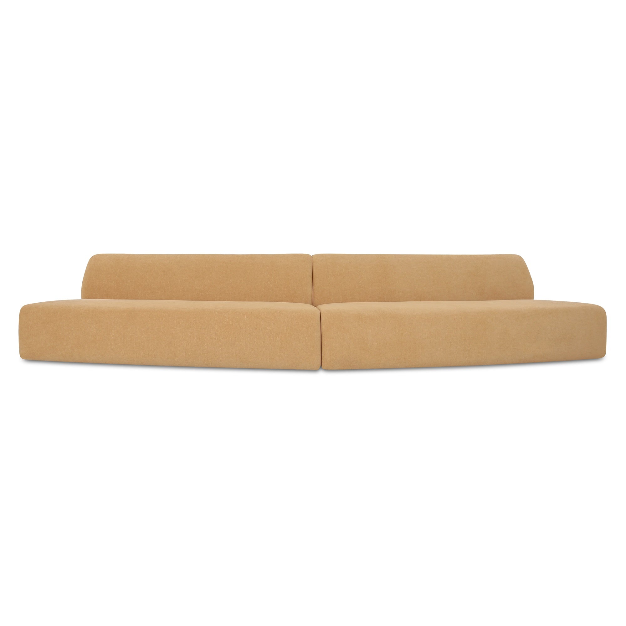 Naomi 2 Piece Convex Modular Sectional Golden Yellow - Central Designs