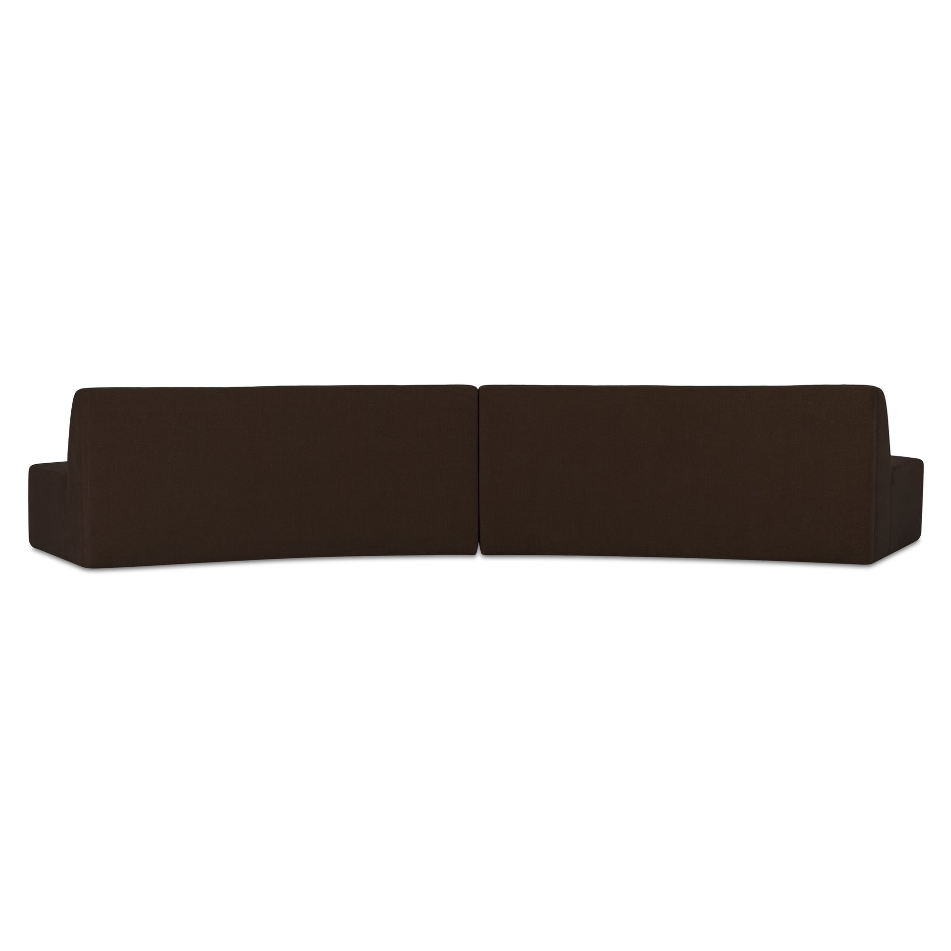 Naomi 2 Piece Convex Modular Sectional Dark Brown - Central Designs