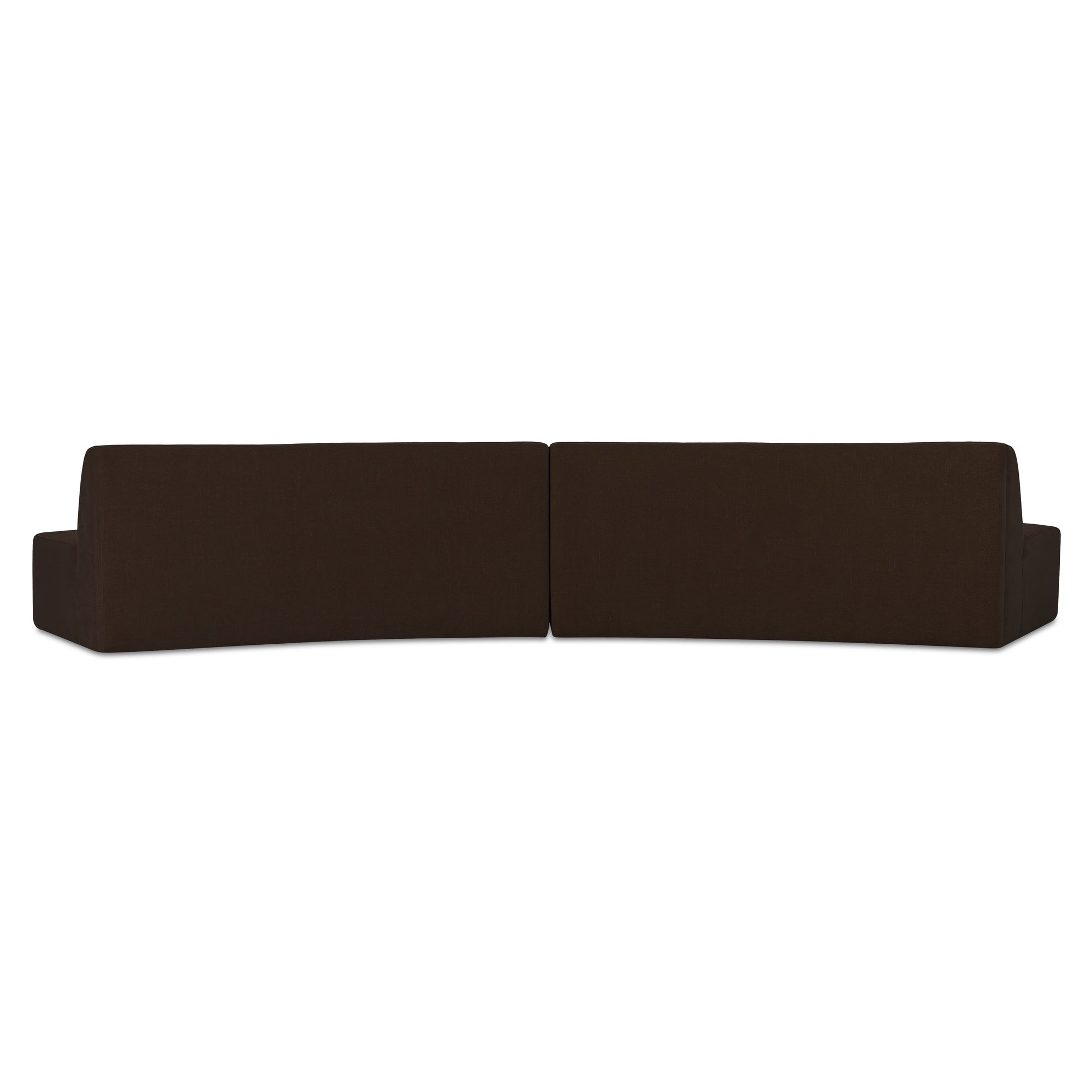 Naomi 2 Piece Convex Modular Sectional Dark Brown - Central Designs