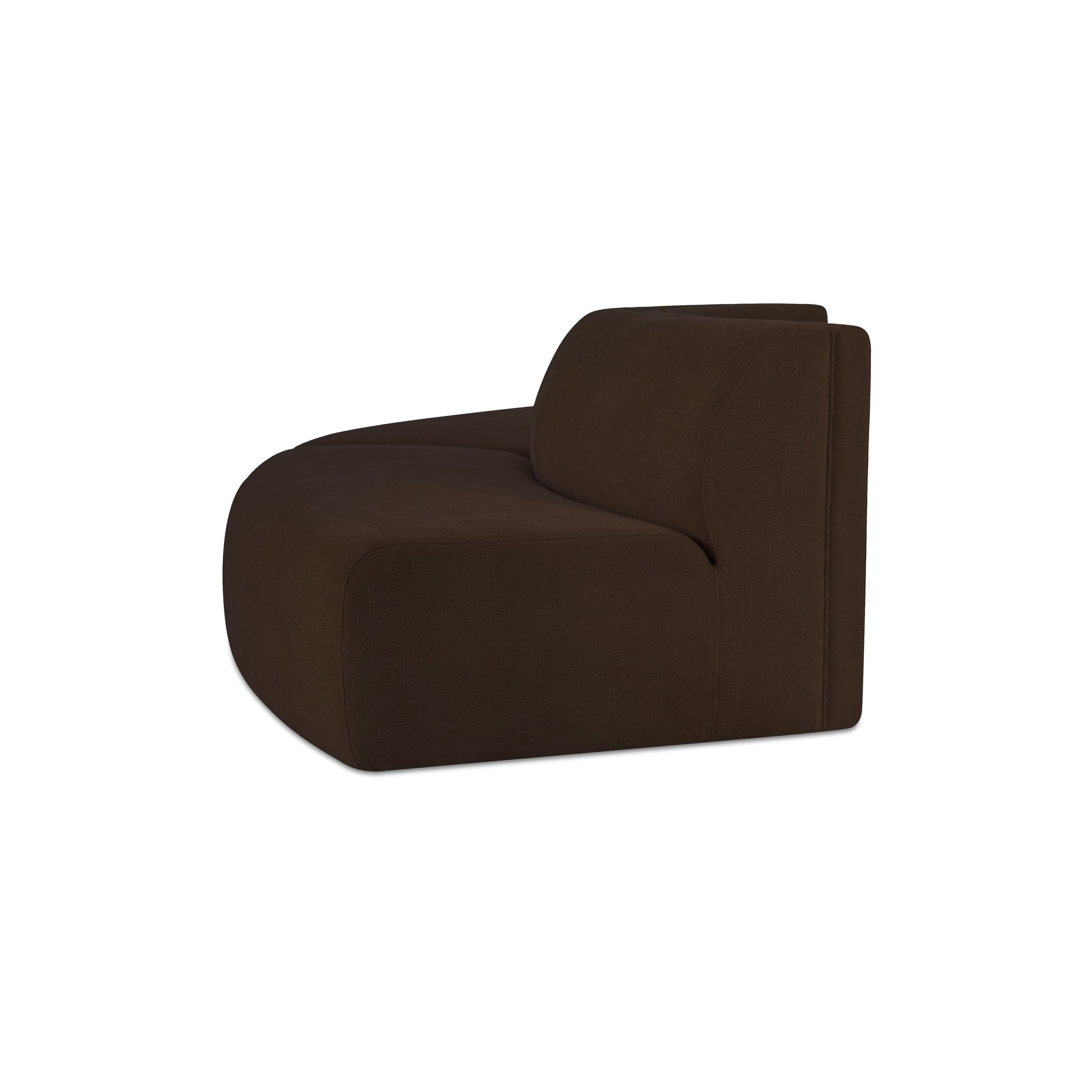 Naomi 2 Piece Convex Modular Sectional Dark Brown - Central Designs