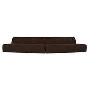 Naomi 2 Piece Convex Modular Sectional Dark Brown - Central Designs