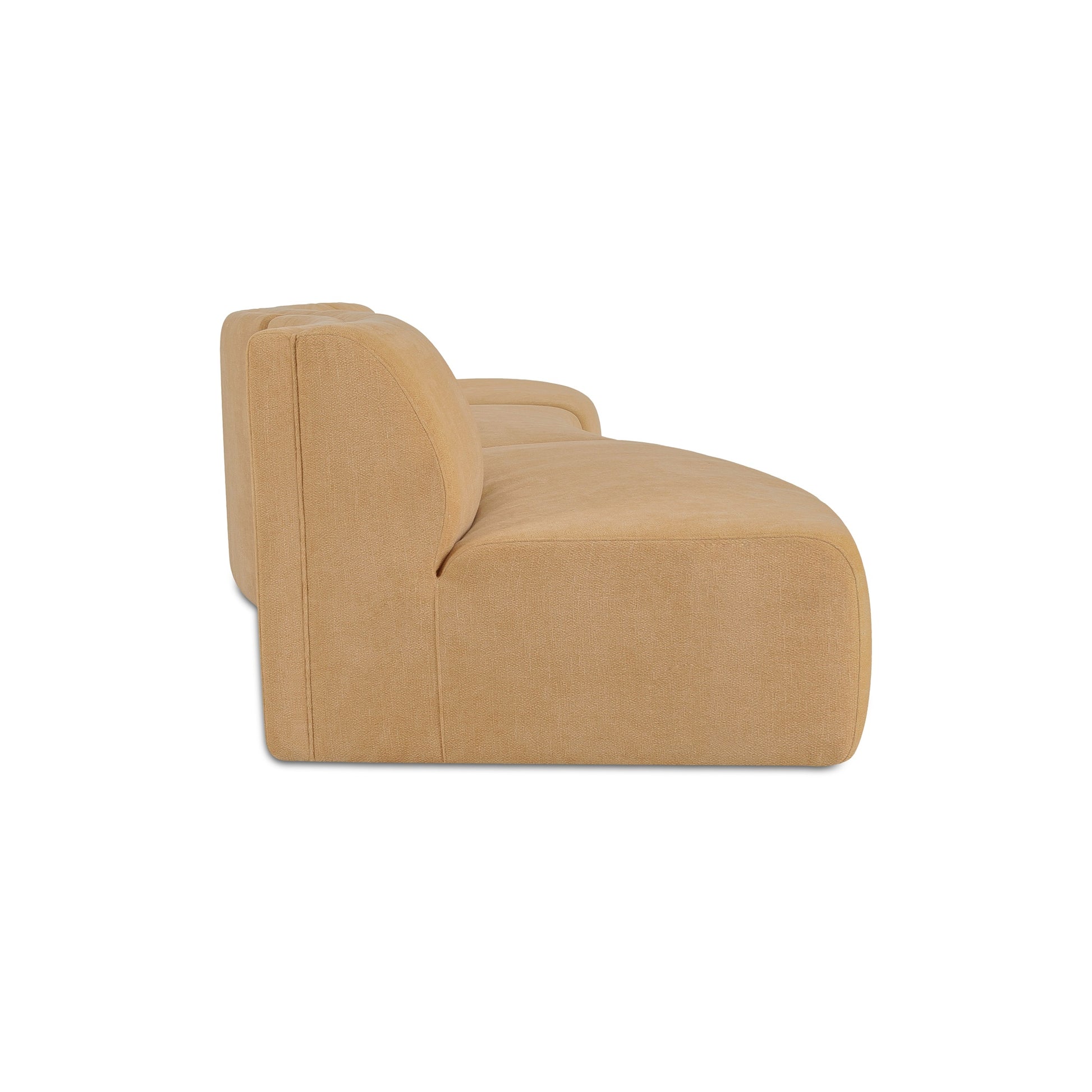 Naomi 3 Piece Wave Modular Sectional Golden Yellow - Central Designs