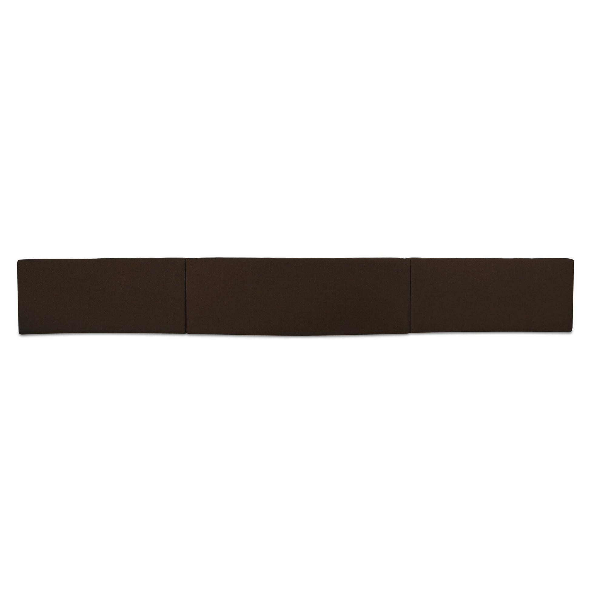 Naomi 3 Piece Wave Modular Sectional Dark Brown - Central Designs