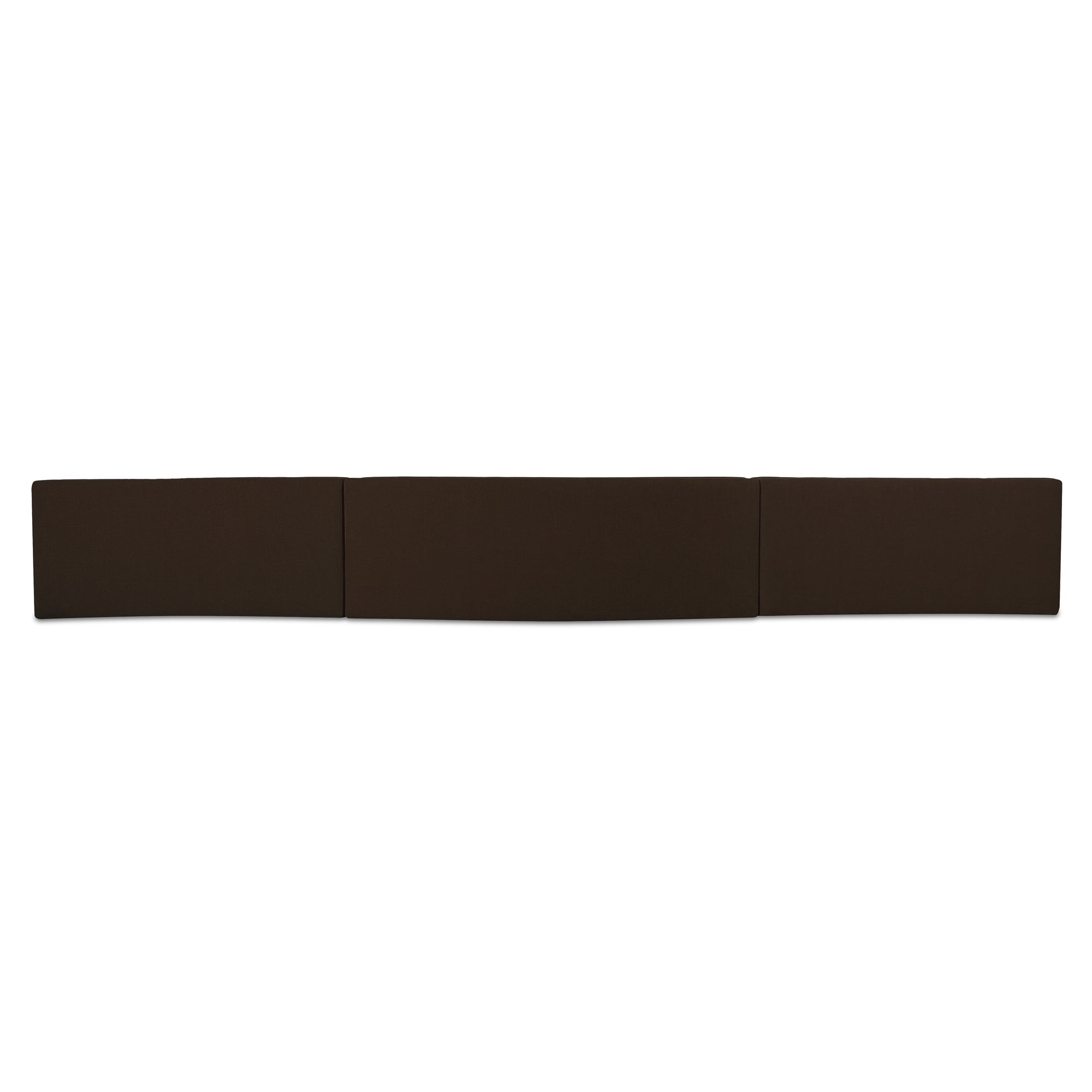 Naomi 3 Piece Wave Modular Sectional Dark Brown - Central Designs