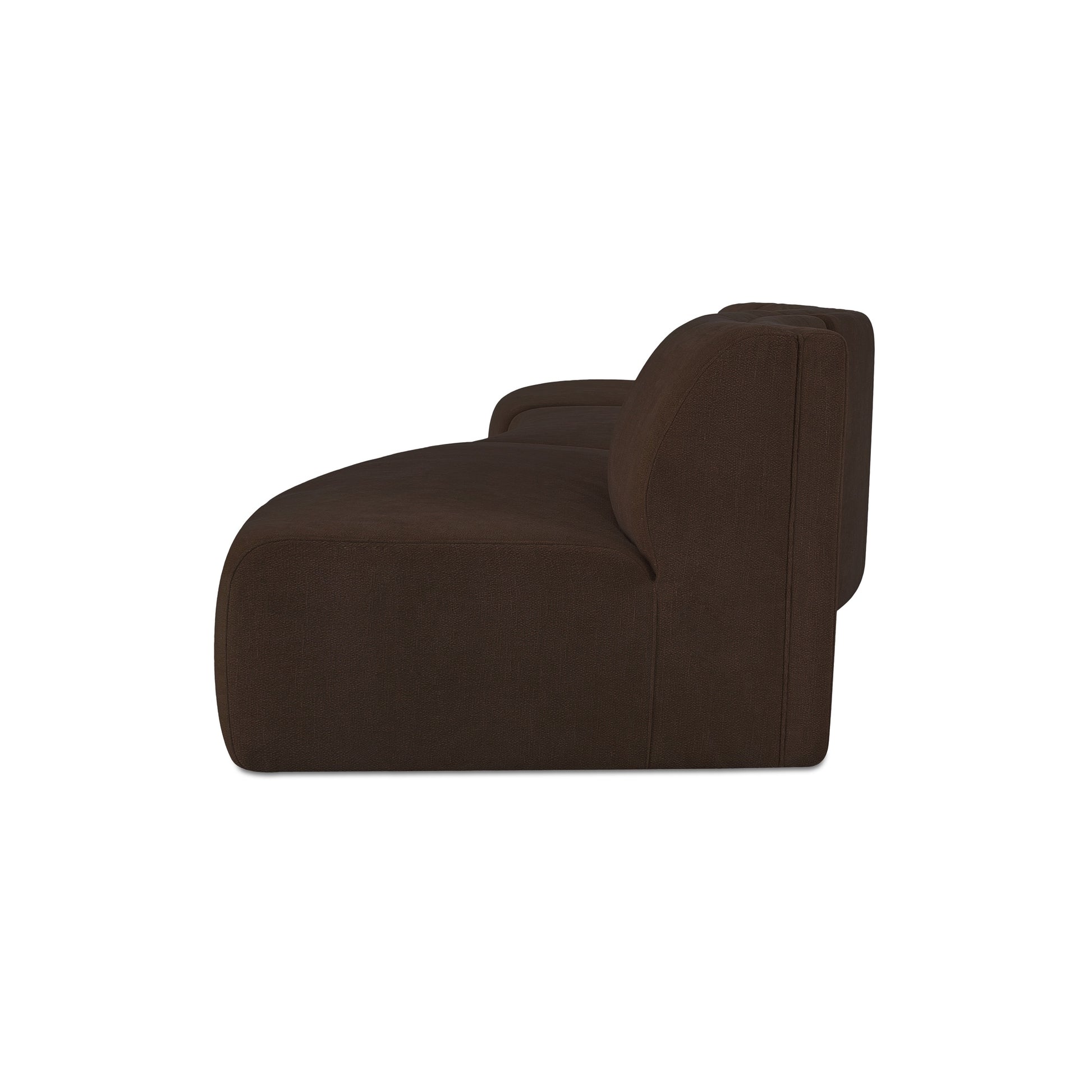 Naomi 3 Piece Wave Modular Sectional Dark Brown - Central Designs