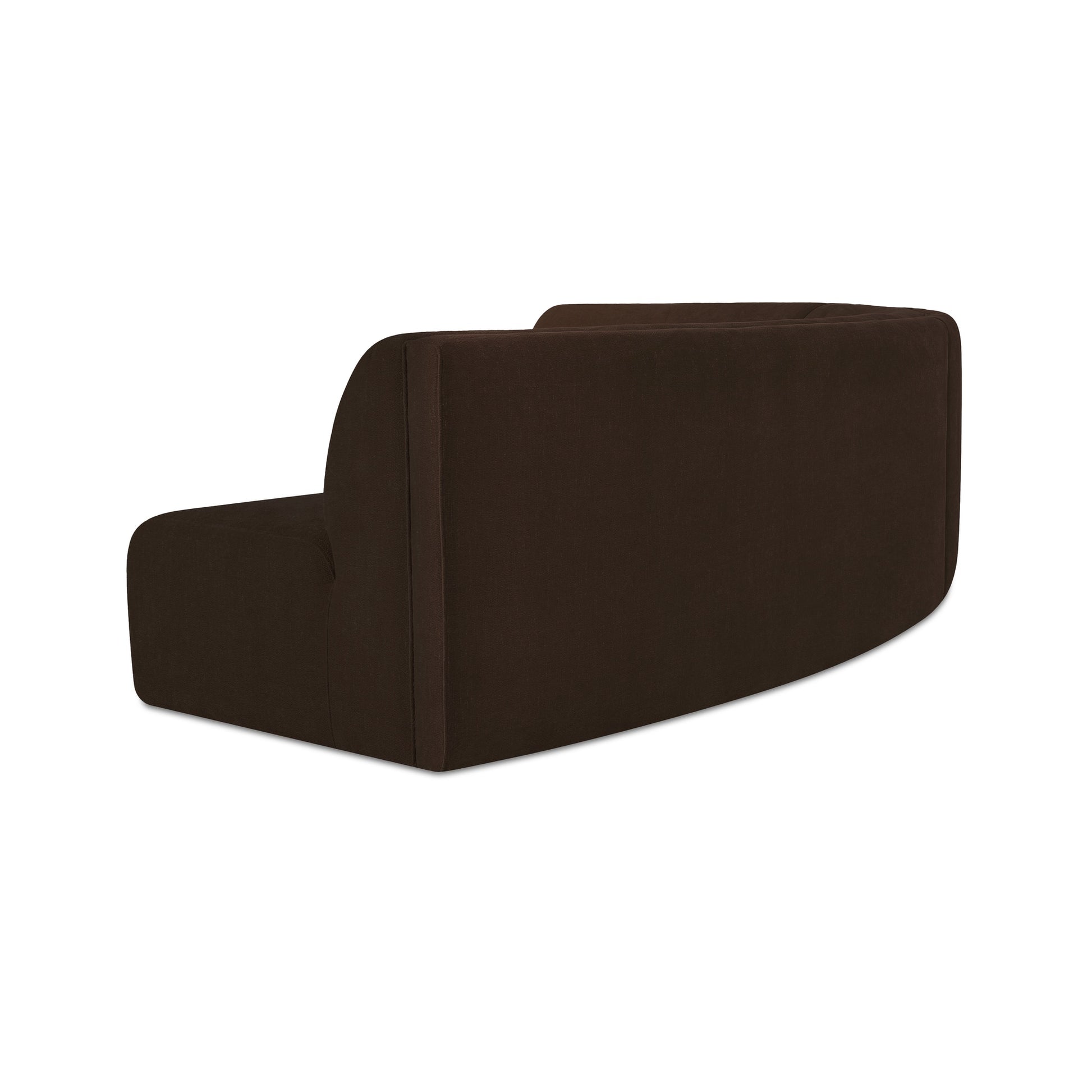 Naomi 3 Piece Concave Modular Sectional Dark Brown - Central Designs