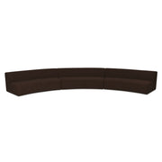 Naomi 3 Piece Concave Modular Sectional Dark Brown - Central Designs