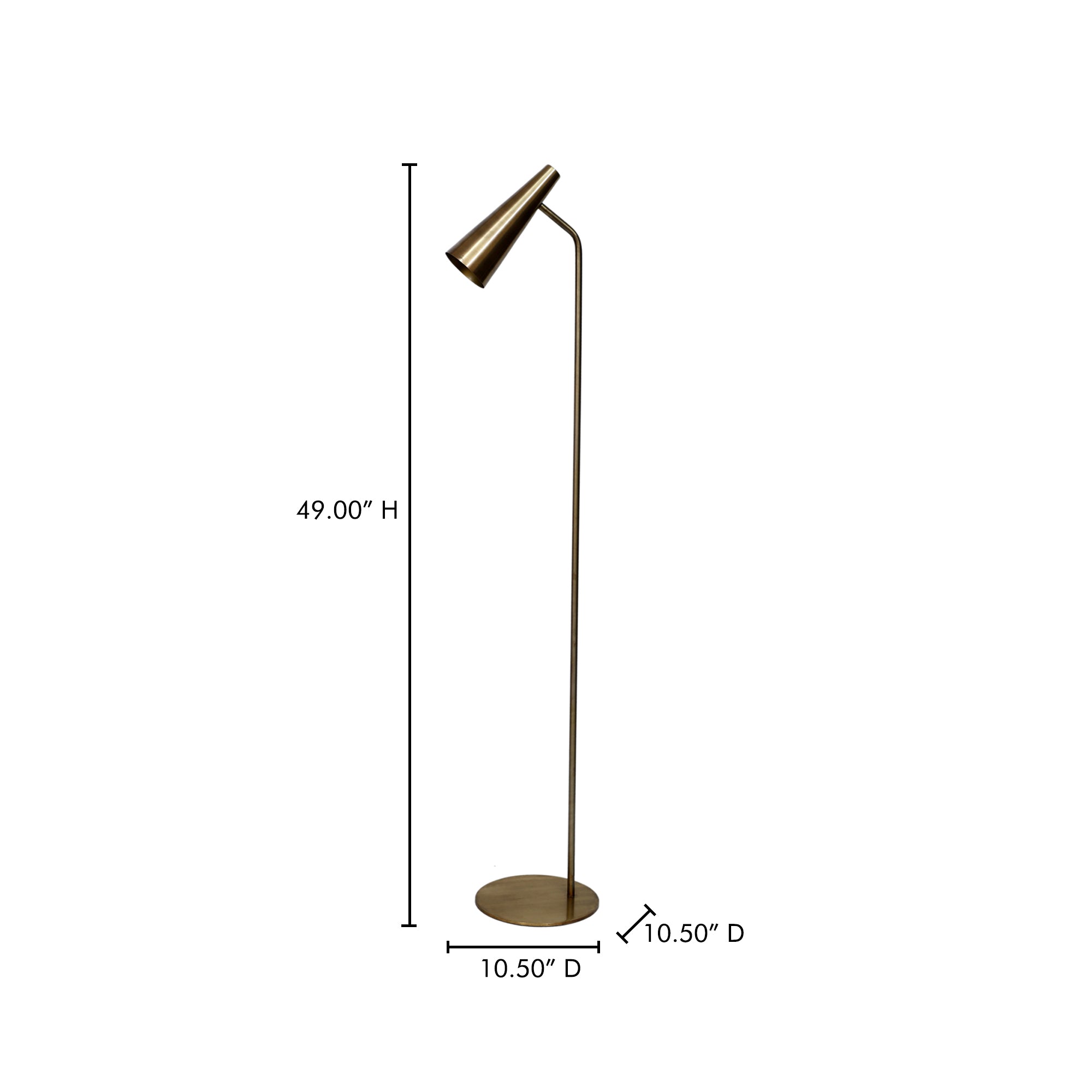 Trumpet Floor Lamp Gold