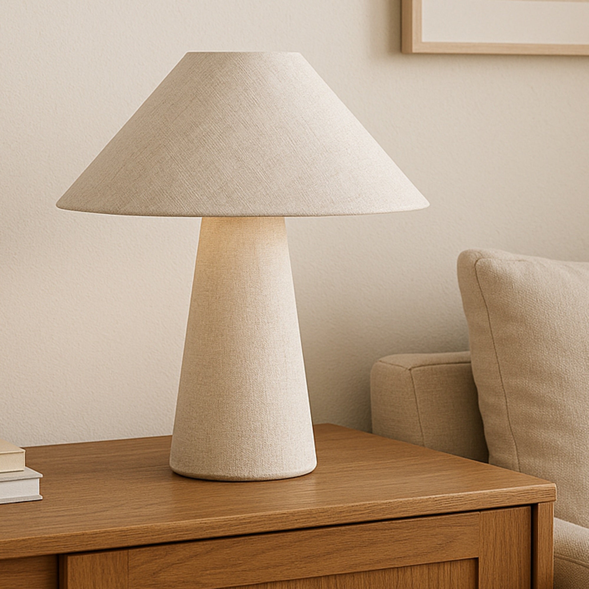Nori Table Lamp Flecked White - Central Designs