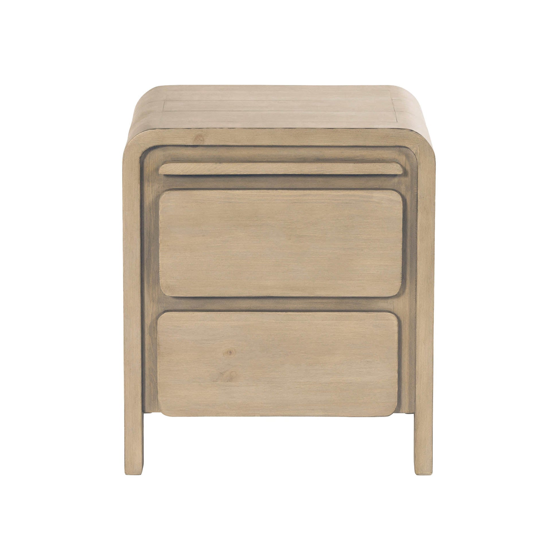 Opera 2 Drawer Nightstand - Scrubbed Teak - Central Designs
