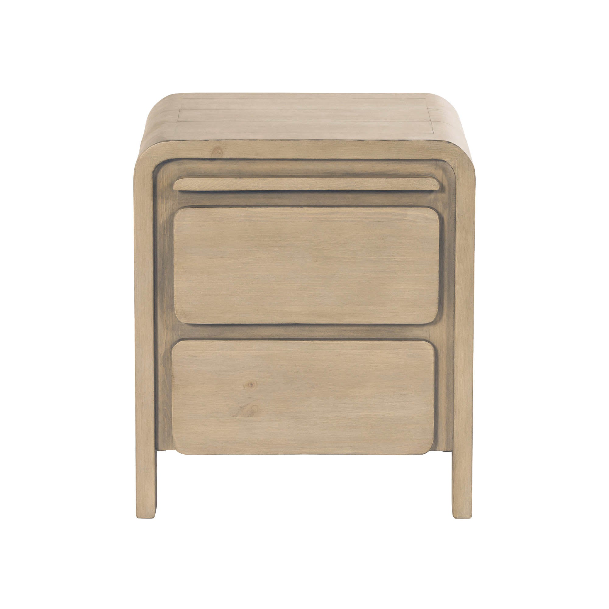 Opera 2 Drawer Nightstand - Scrubbed Teak - Central Designs