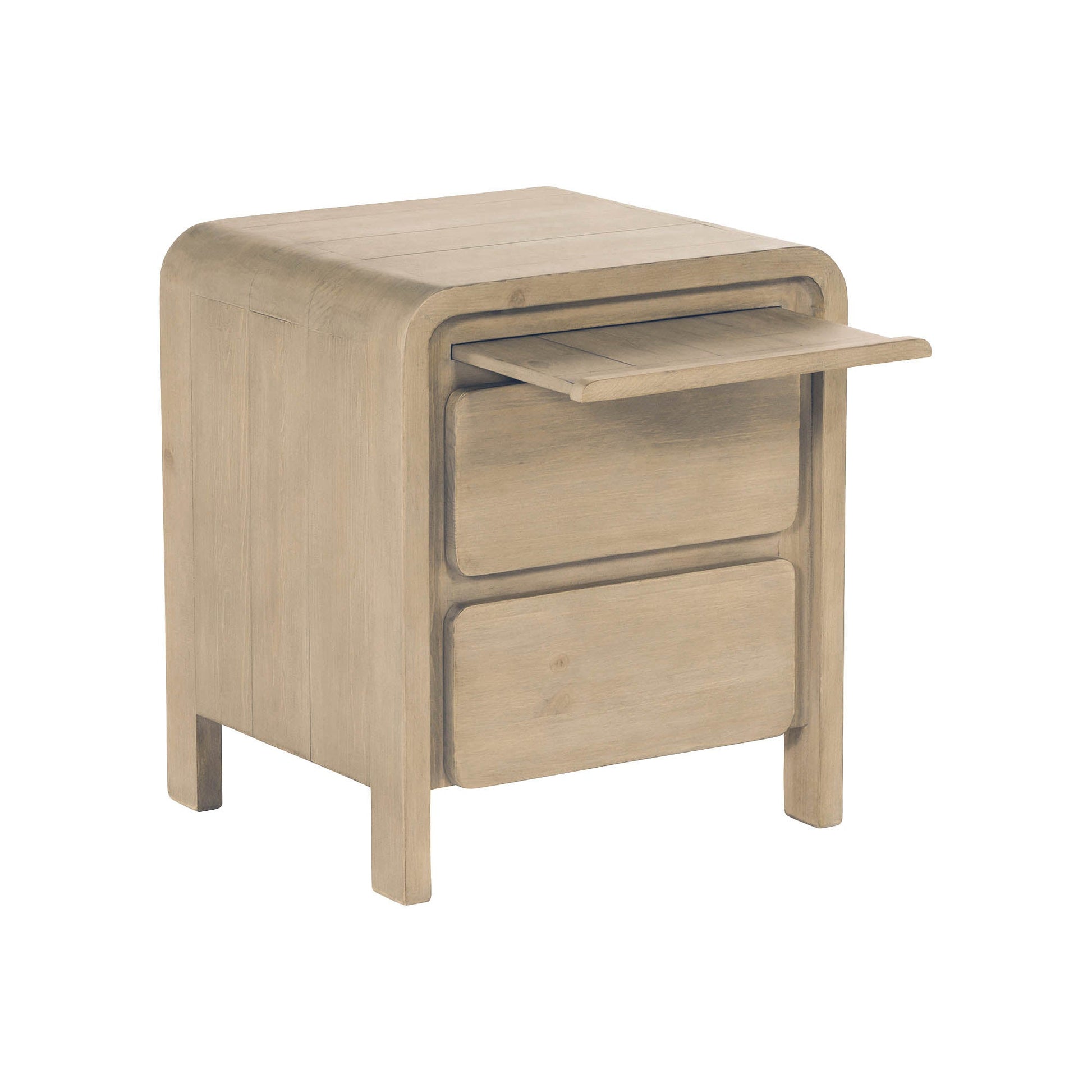 Opera 2 Drawer Nightstand - Scrubbed Teak - Central Designs