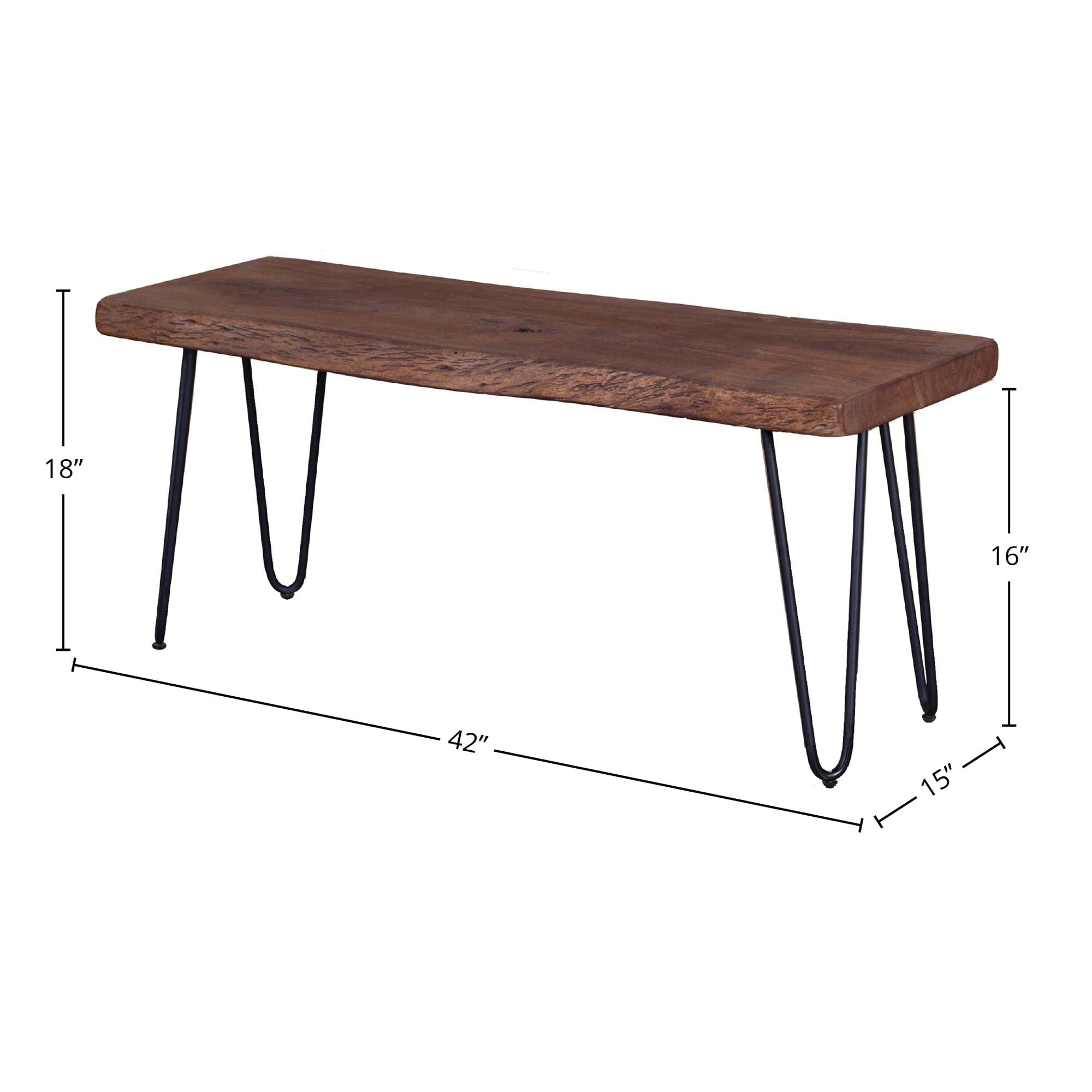 Organic Bench - Matte Brown - Central Designs