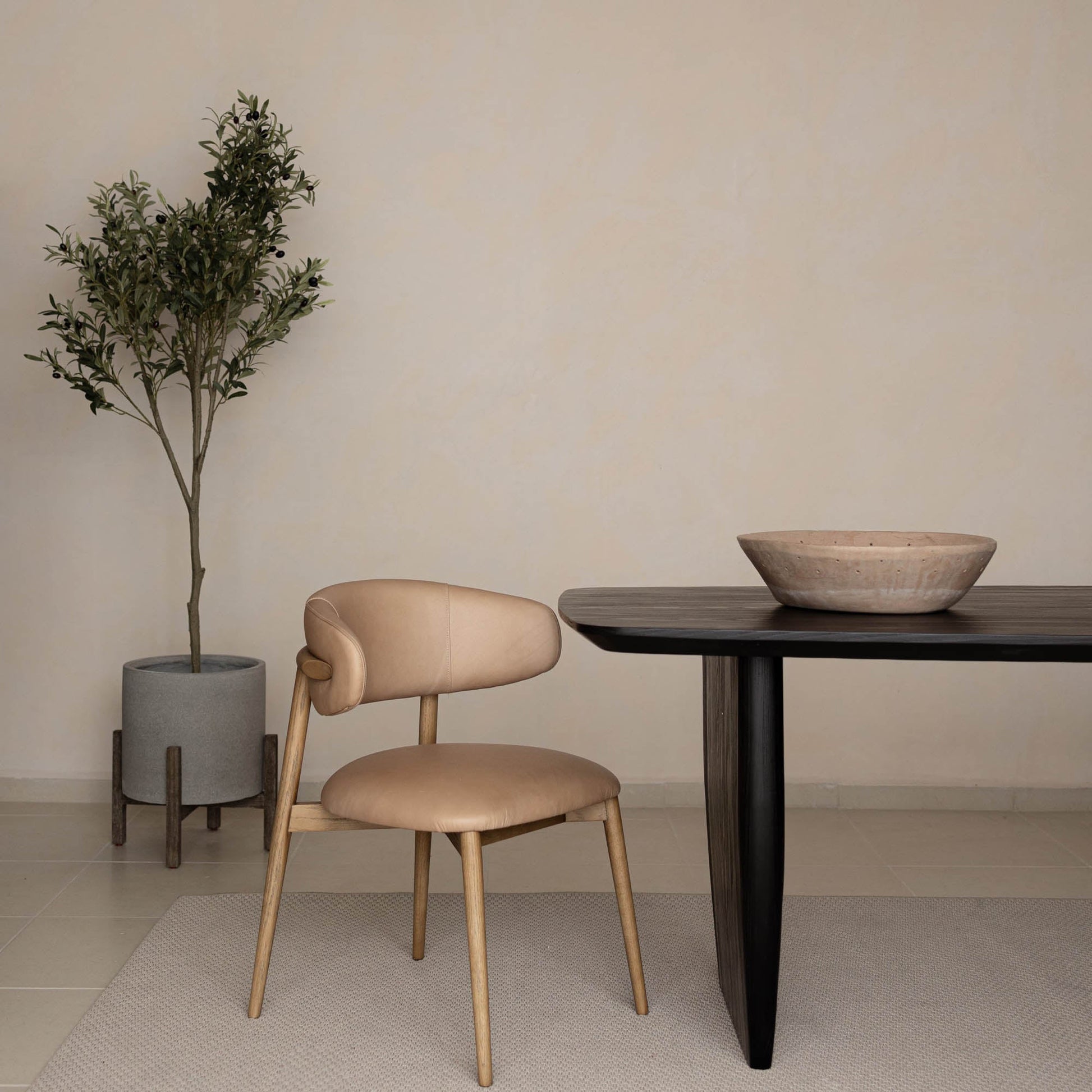 Patio Round Standing Pot - Natural Stone - Central Designs