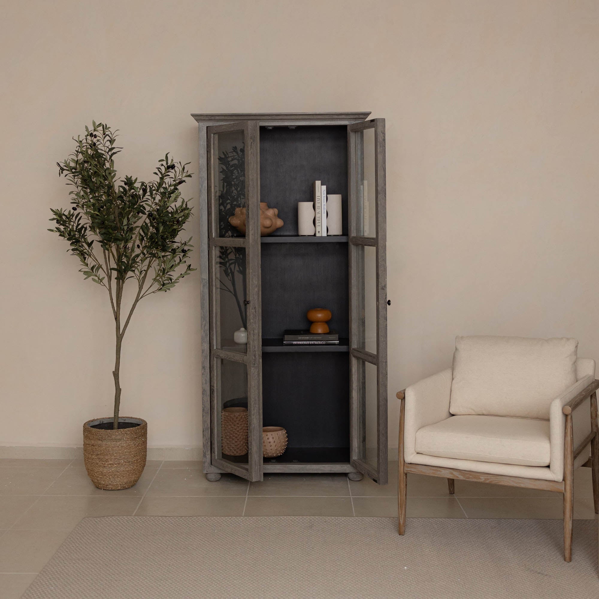 Nature Grass and Concrete Pot - Central Designs