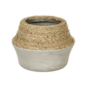 Nature Milk Jug Grass and Concrete Pot - Central Designs