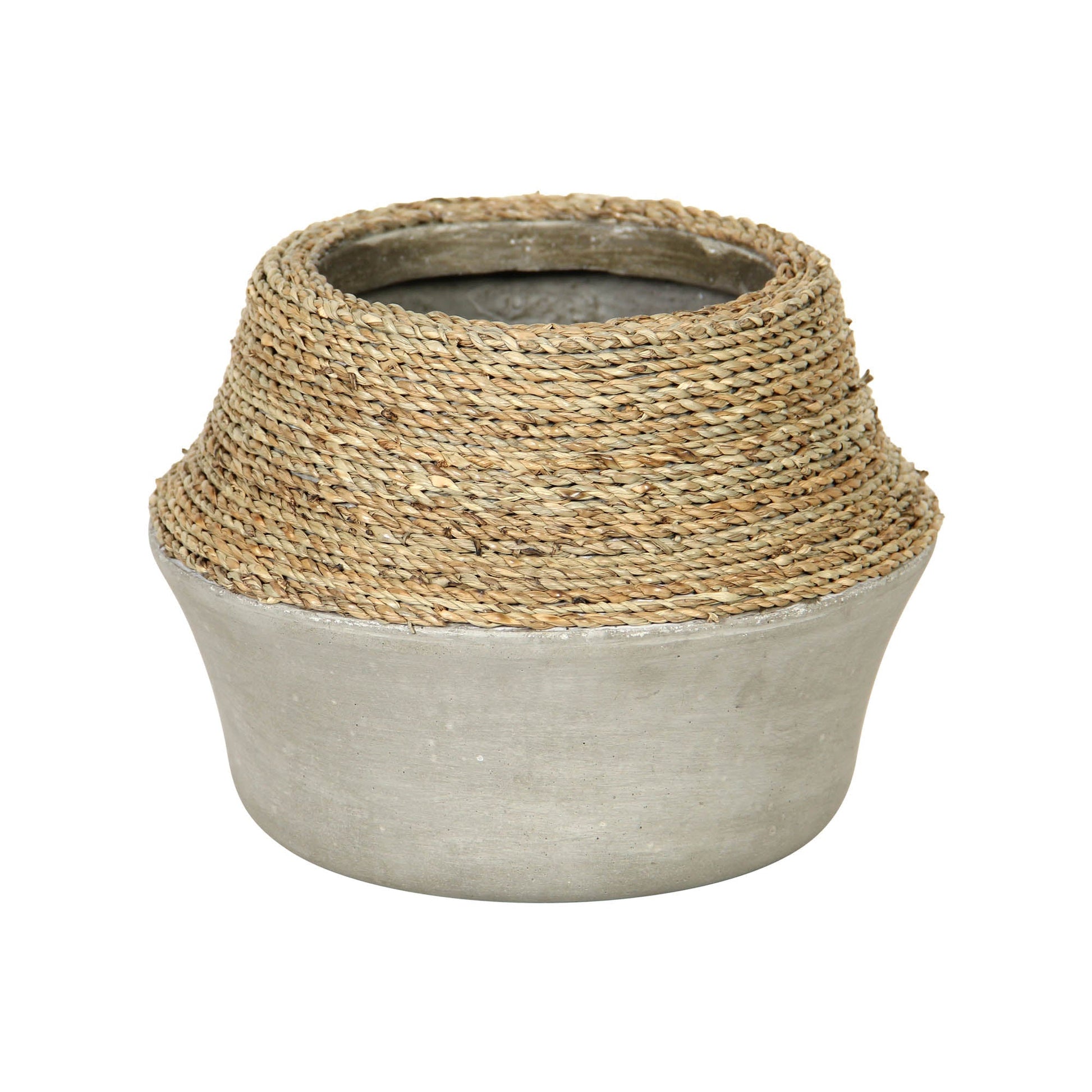 Nature Milk Jug Grass and Concrete Pot - Central Designs