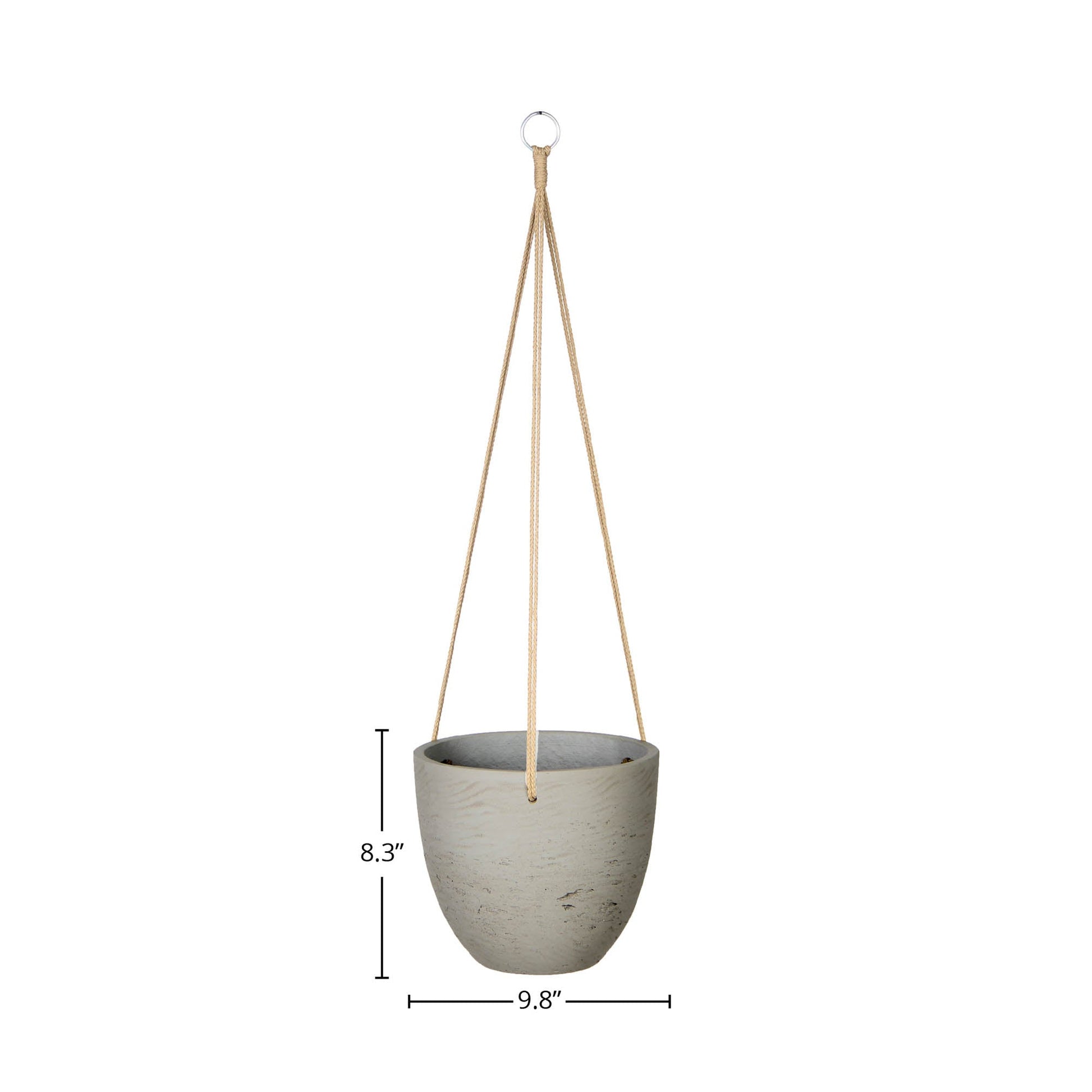 Classic Medium Hanging Pot - Cement Grey - Central Designs