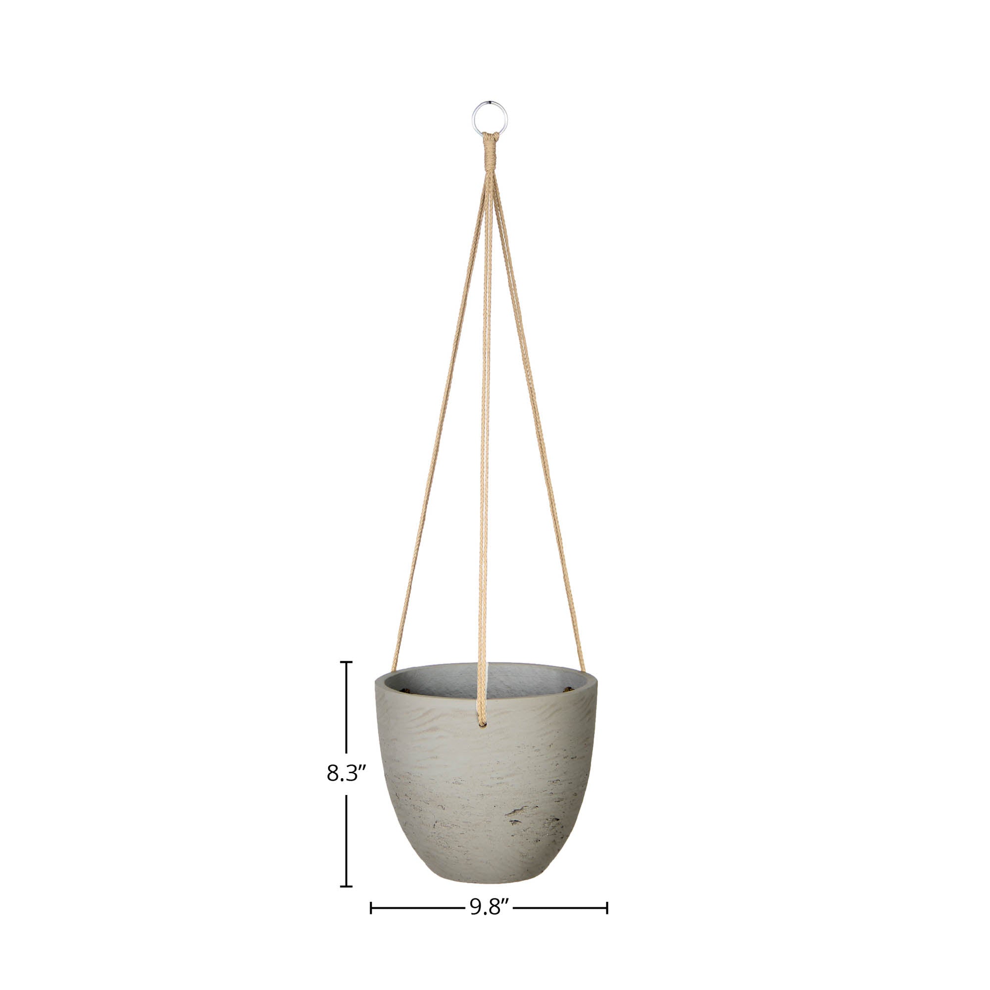 Classic Medium Hanging Pot - Cement Grey - Central Designs