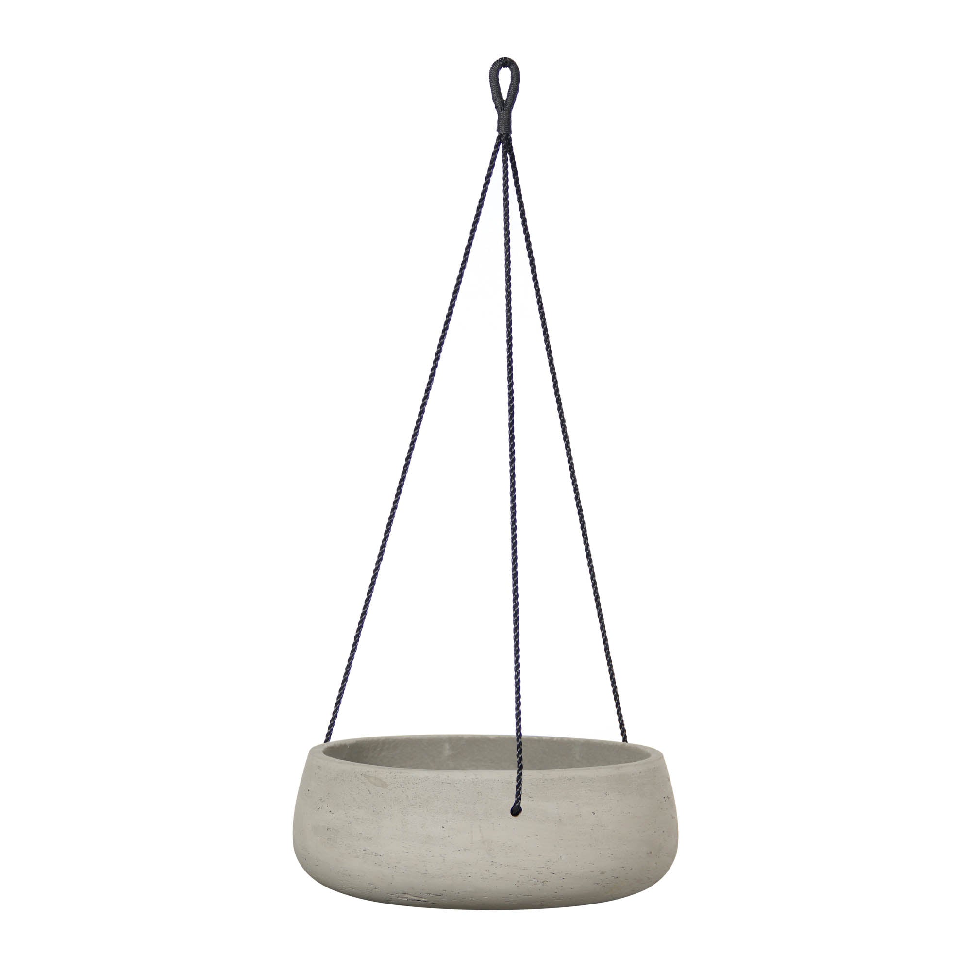 Circular Medium Hanging Pot - Cement Grey - Central Designs