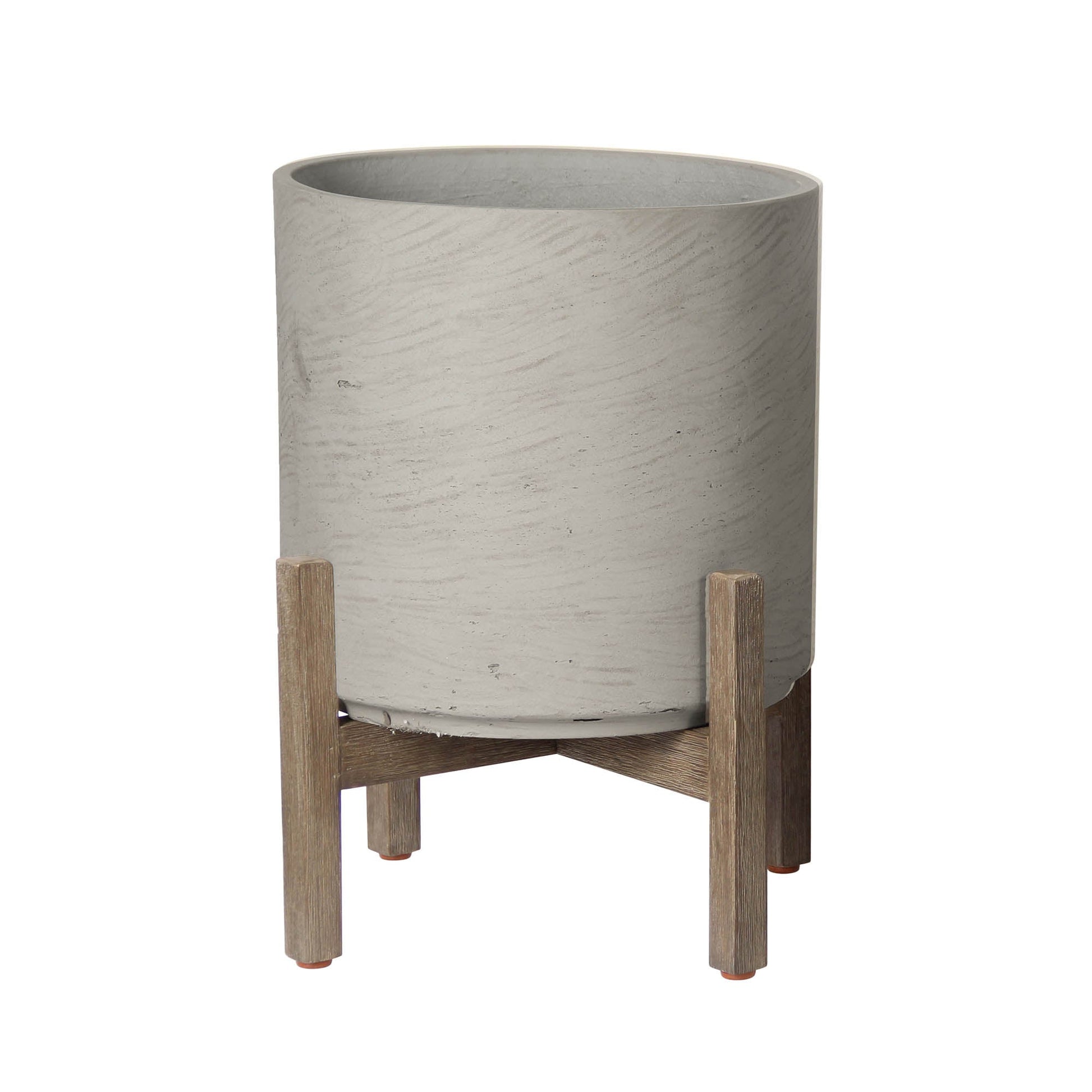 Patio Round Large Standing Pot - Cement Grey - Central Designs