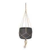 Craft Hanging Pot With Netting - Charcoal Grey - Central Designs