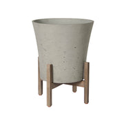 Patio Tapered Large Standing Pot - Cement Grey - Central Designs