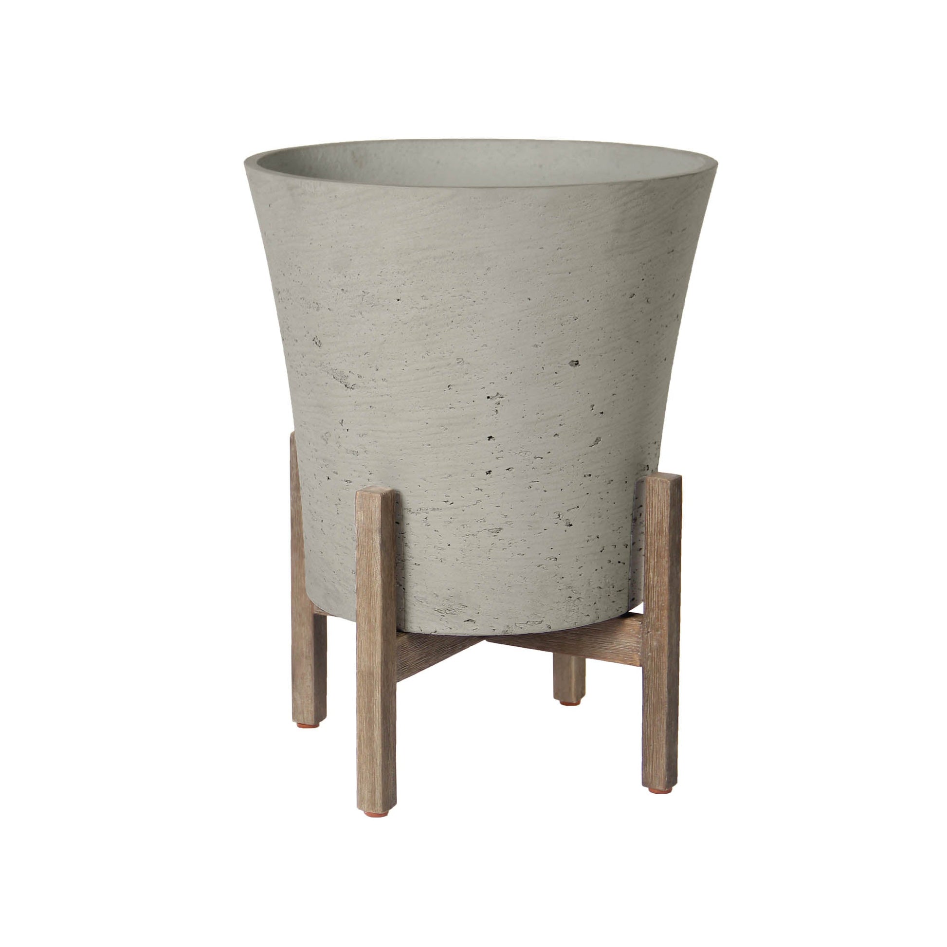 Patio Tapered Large Standing Pot - Cement Grey - Central Designs