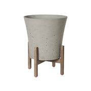 Patio Tapered Medium Standing Pot - Cement Grey - Central Designs