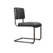 Cobain Dining Chair - Black Leather - Central Designs