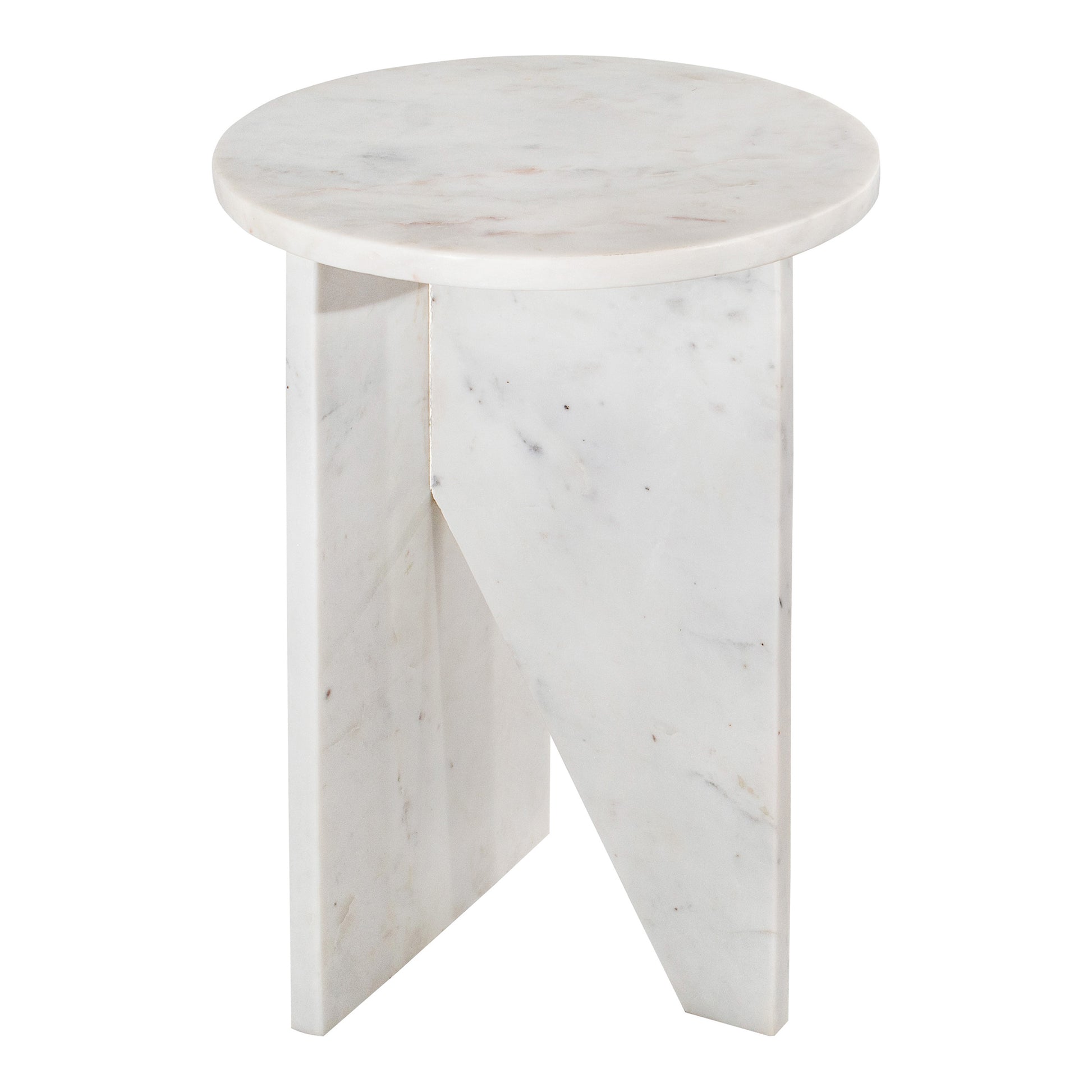 Grace Accent Table White Marble - Central Designs