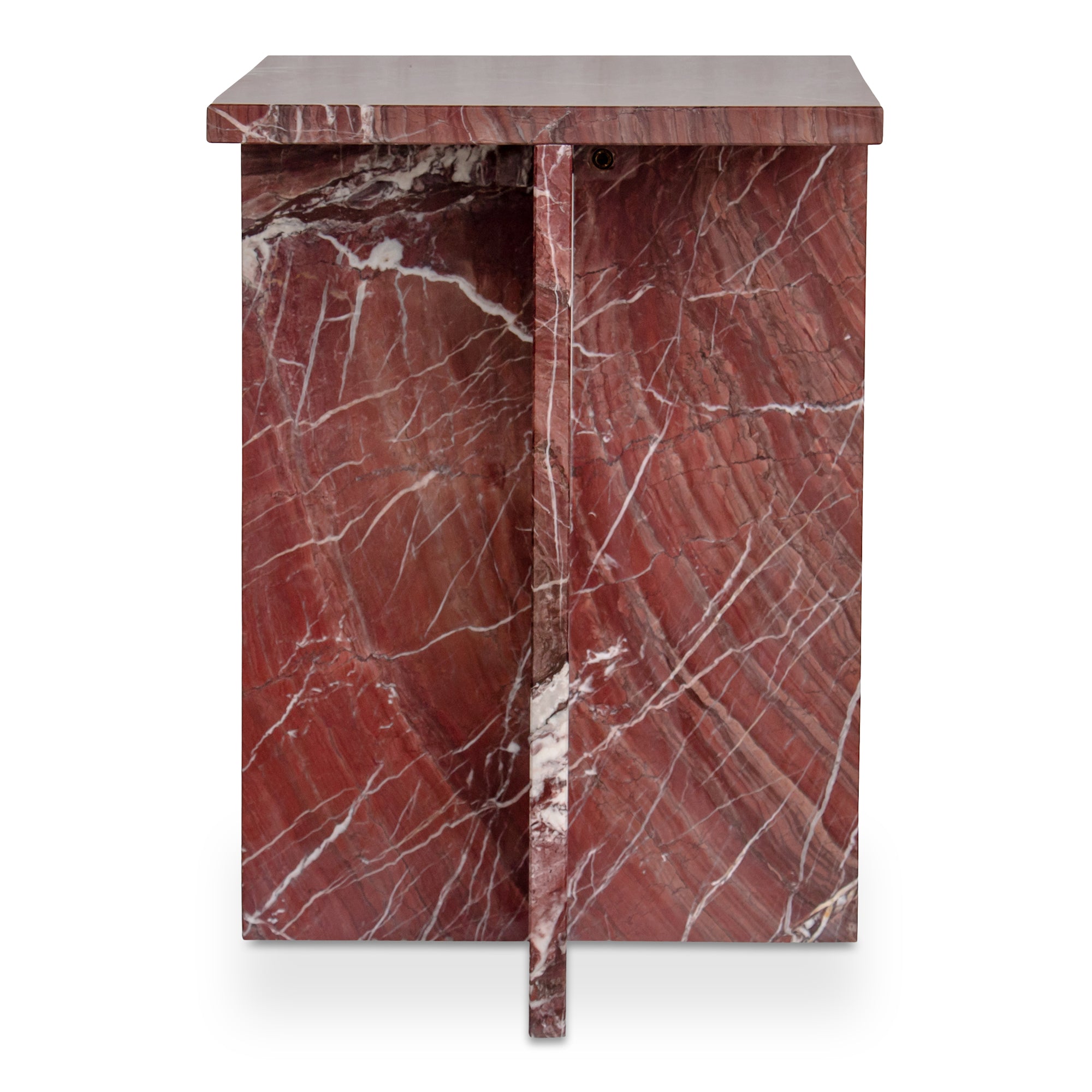 Blair Accent Table Rosso Levanto Marble - Central Designs