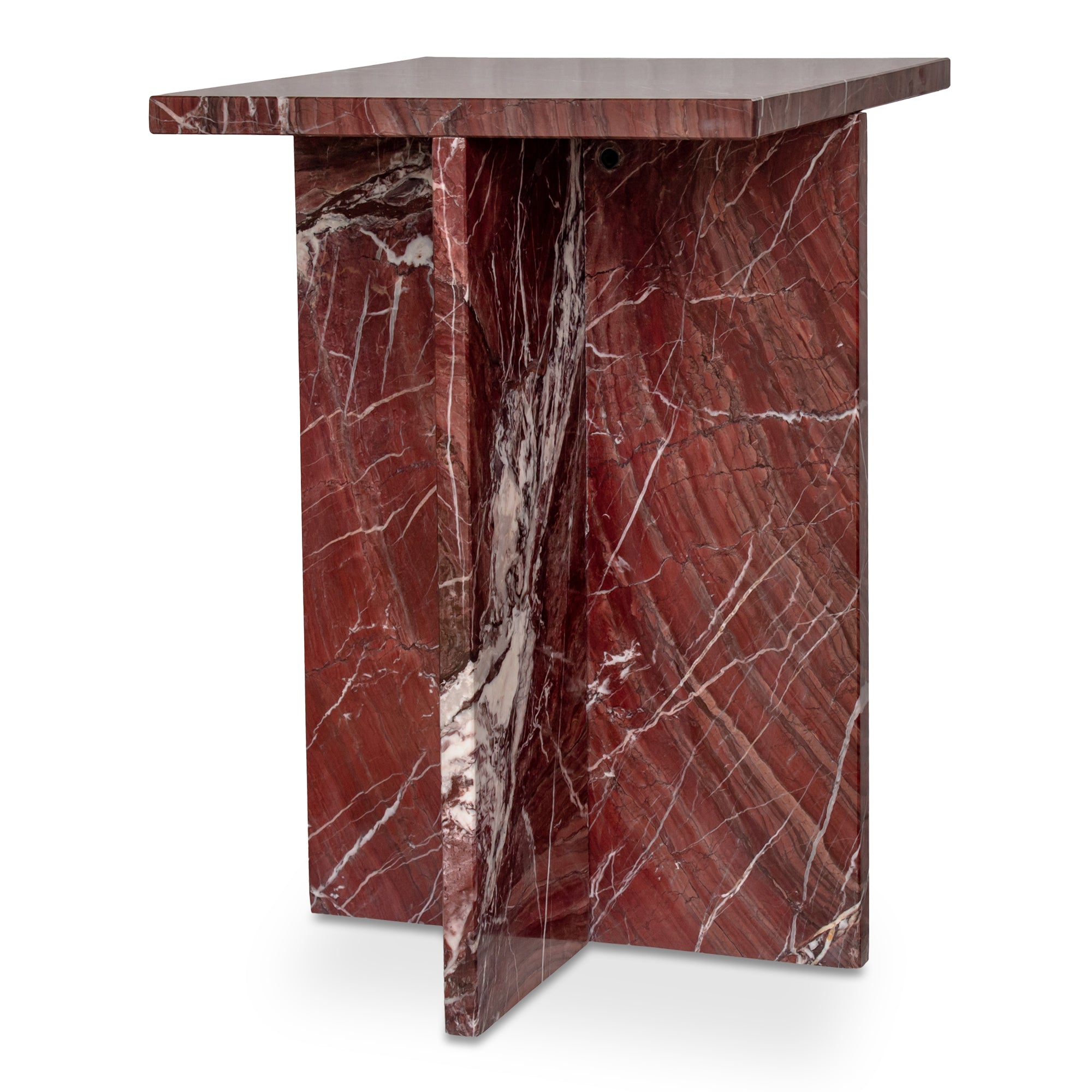 Blair Accent Table Rosso Levanto Marble - Central Designs