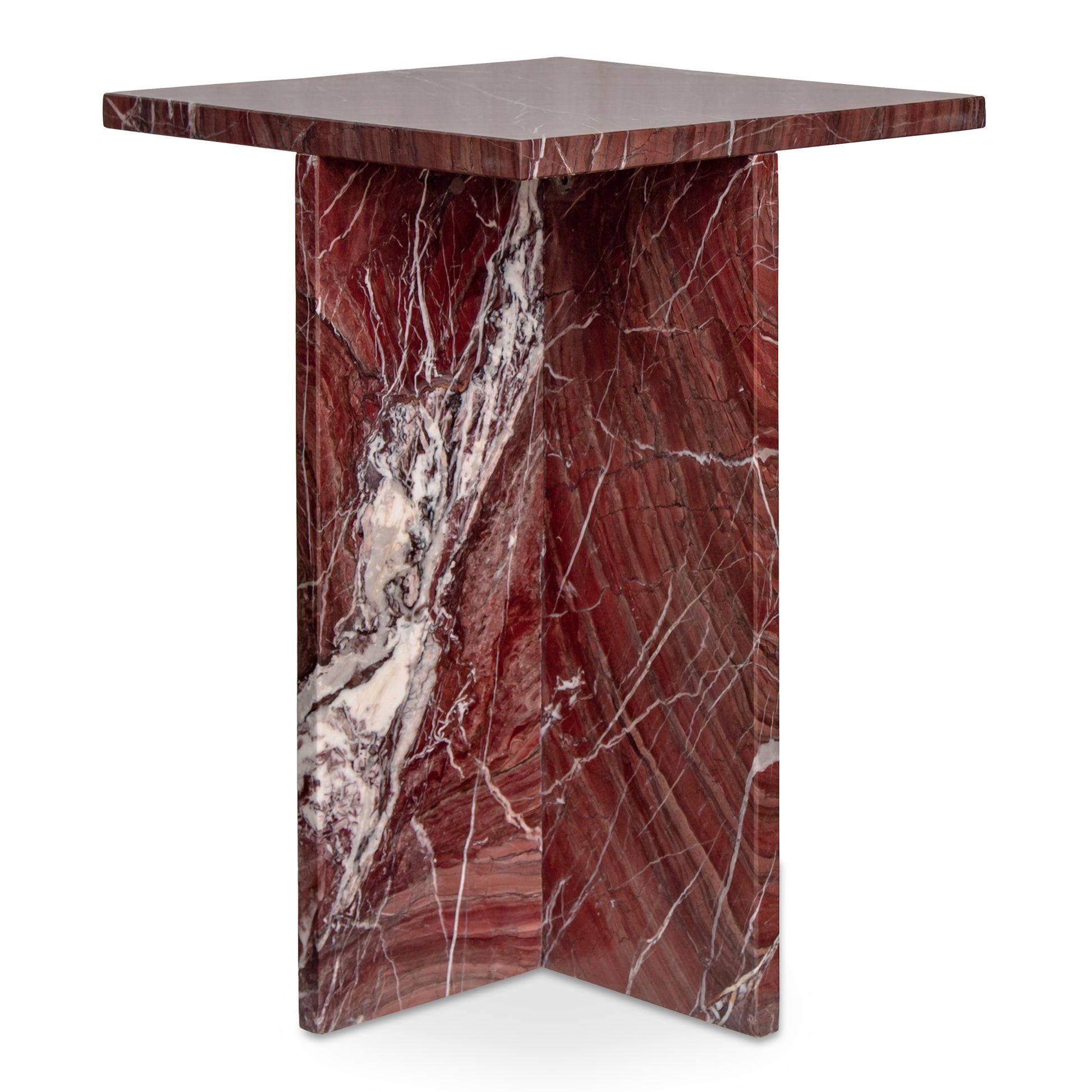Blair Accent Table Rosso Levanto Marble - Central Designs