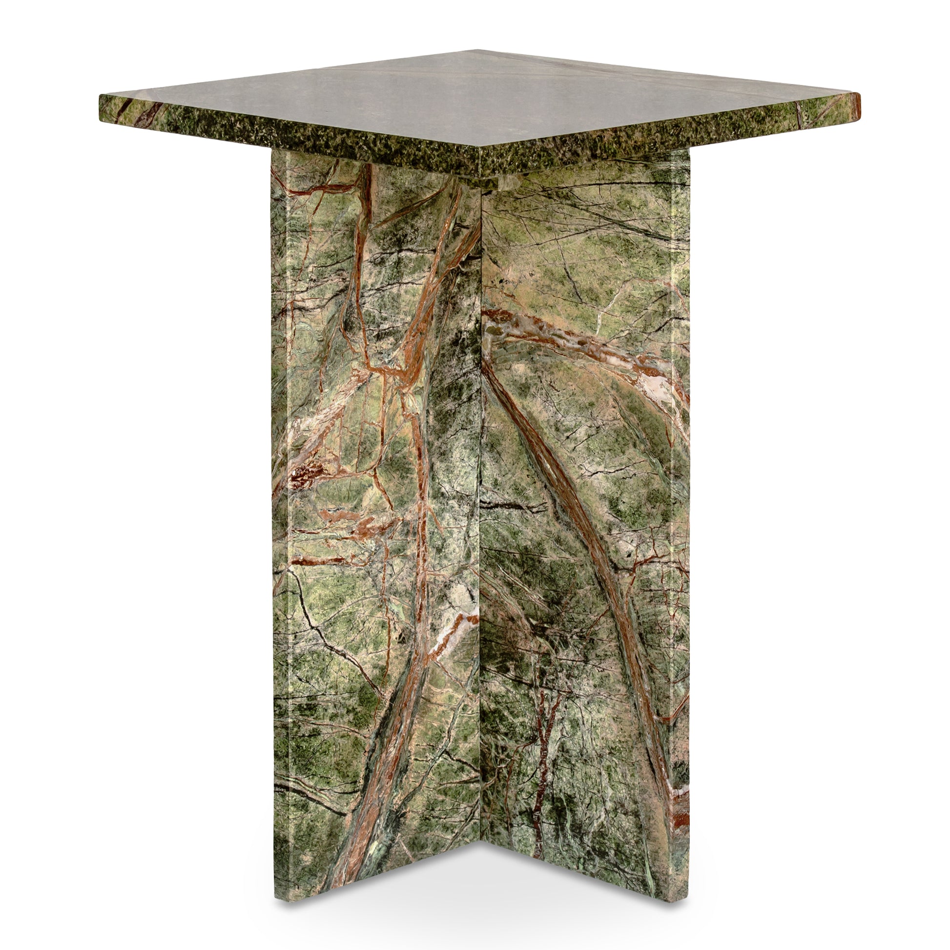 Blair Accent Table Rainforest Green Marble - Central Designs