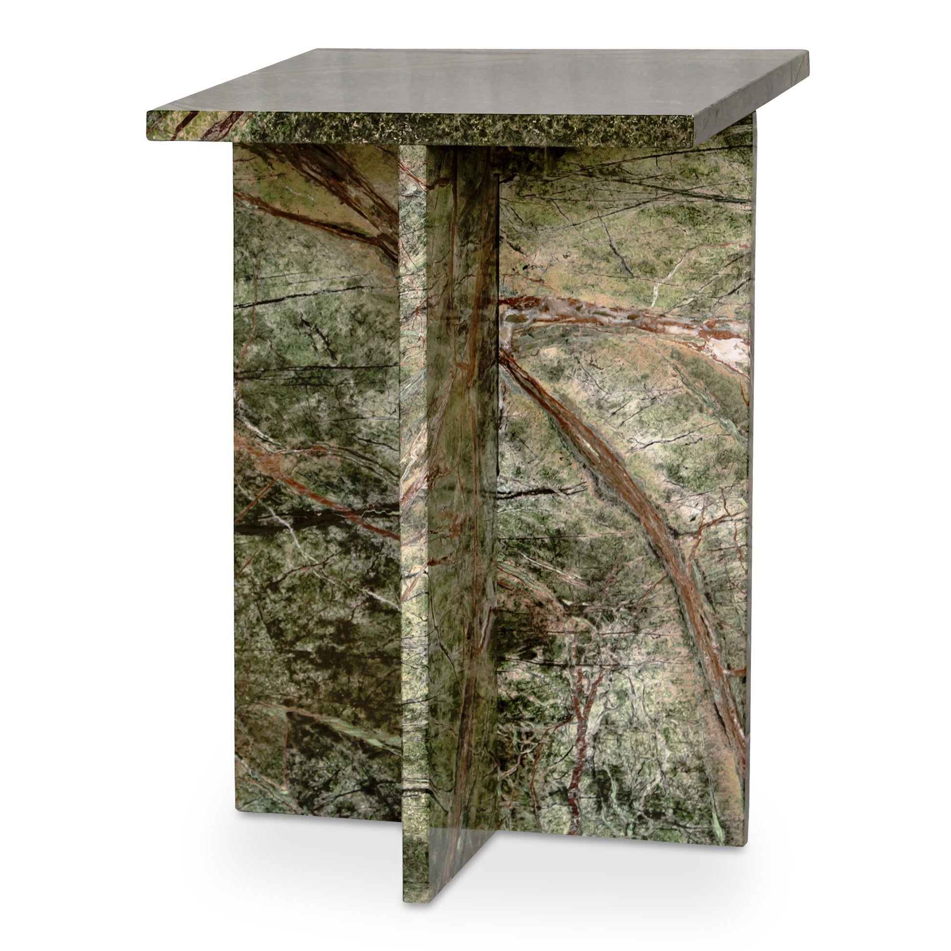 Blair Accent Table Rainforest Green Marble - Central Designs
