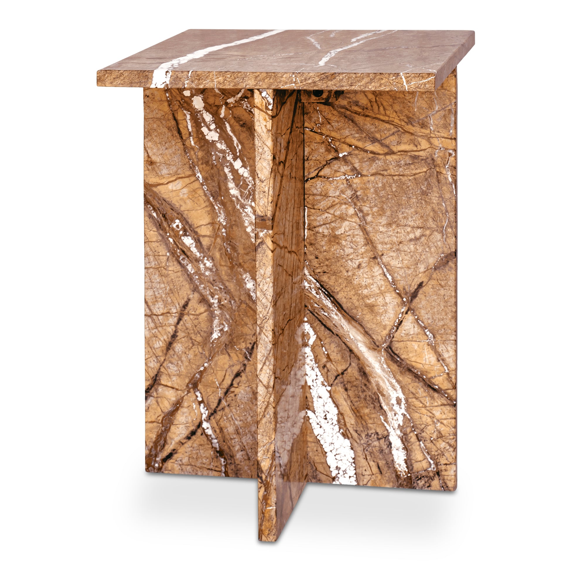 Blair Accent Table Golden Forest Marble - Central Designs