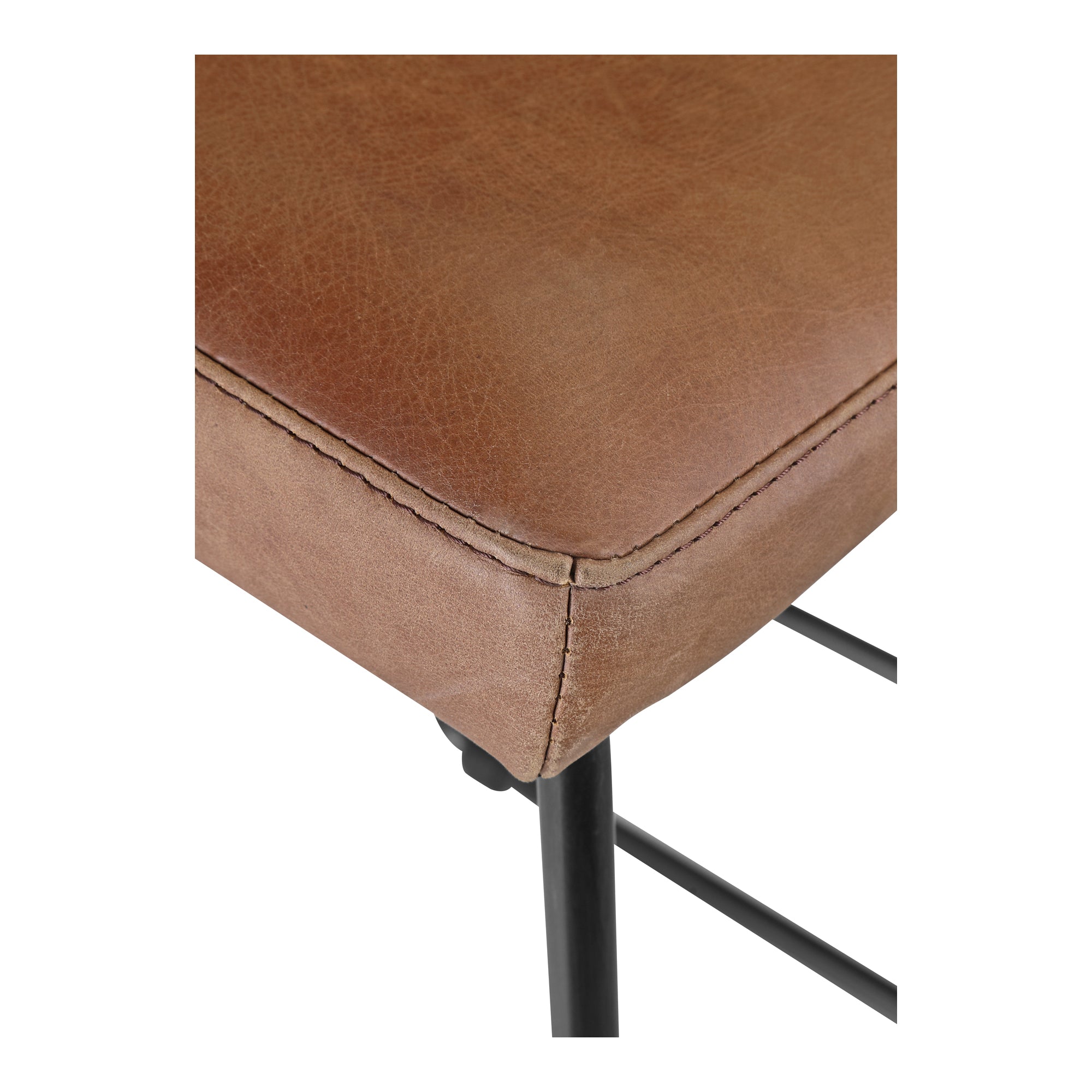Starlet Counter Stool Open Road Brown Leather - Set Of Two - Central Designs