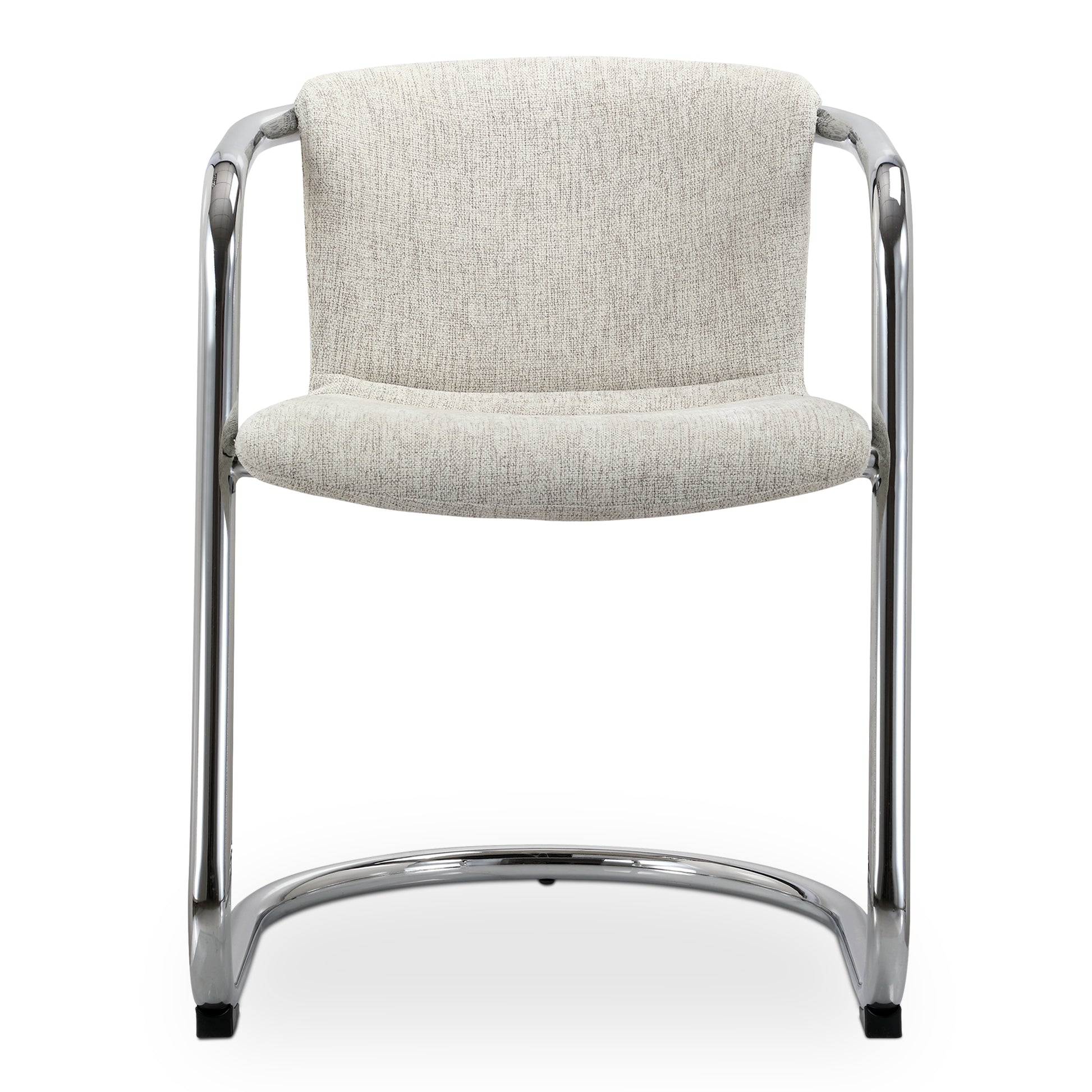 Freeman Chrome Frame Dining Chair Blended Cream - Set Of Two - Central Designs