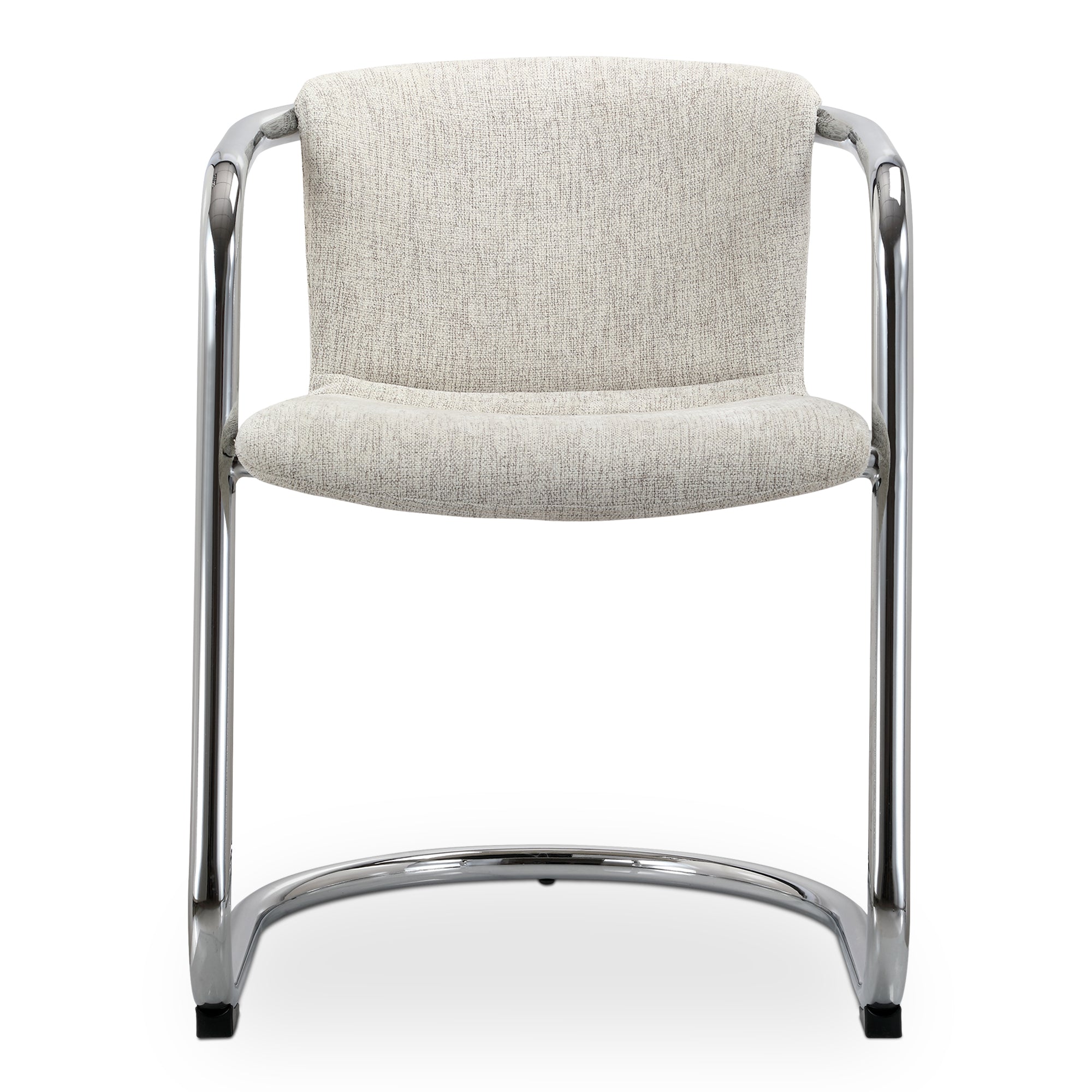 Freeman Chrome Frame Dining Chair Blended Cream - Set Of Two - Central Designs